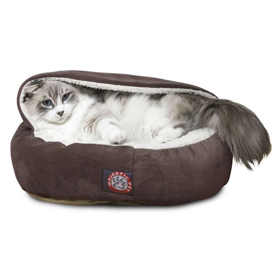 Suede Canopy Cat Bed