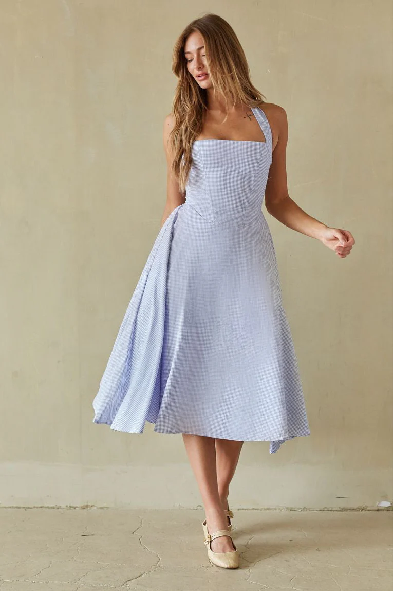 Dorothy Gingham Midi Dress