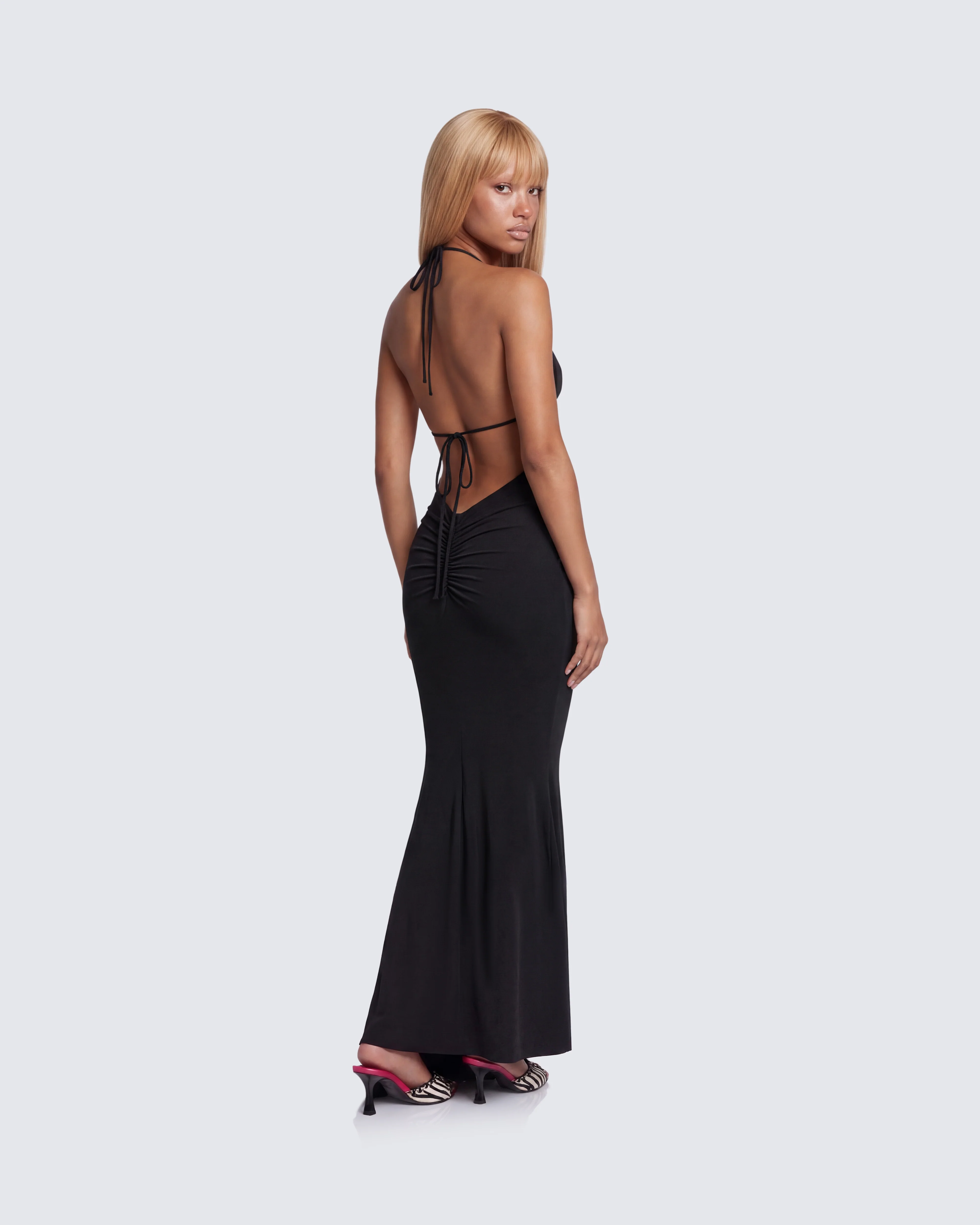 Ravie Black Halterneck Maxi Dress