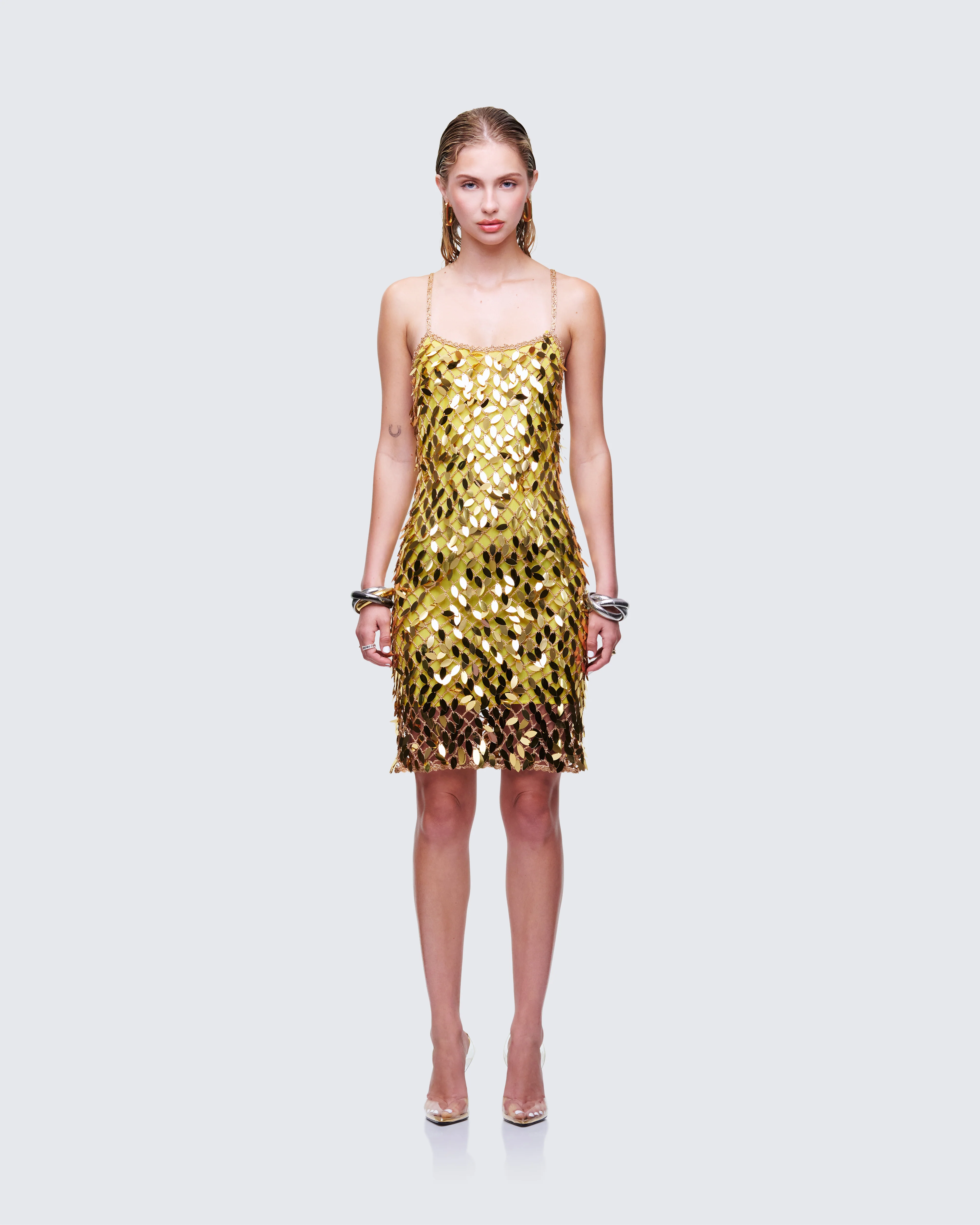 Bellatrix Gold Sequin Mini Dress