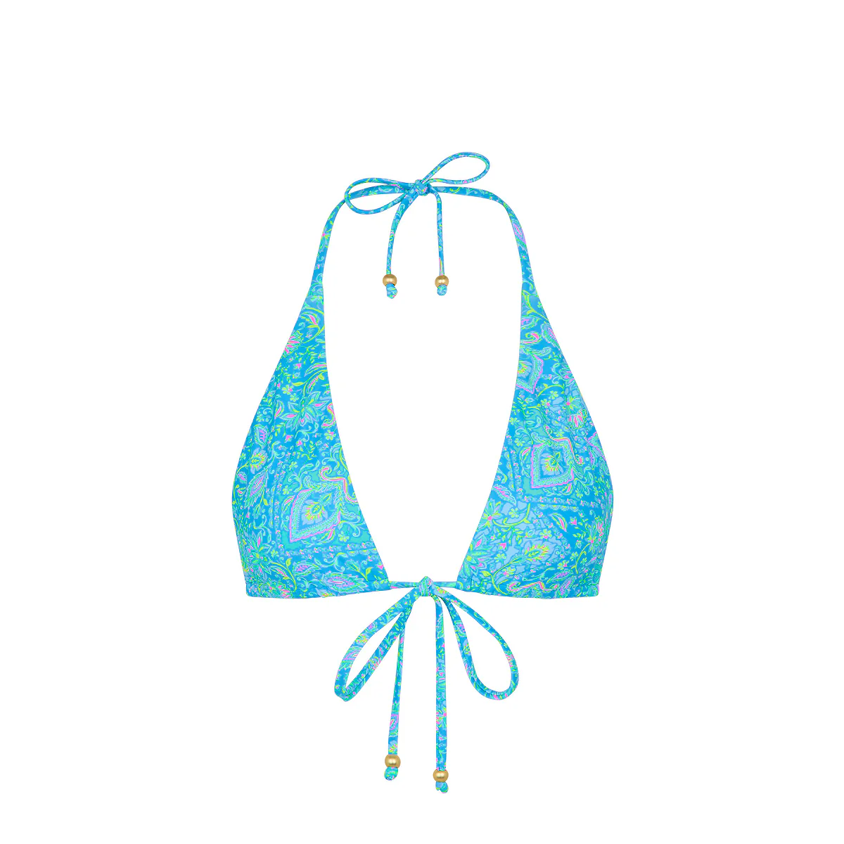 Front Tie Halter Bikini Top - Stargaze