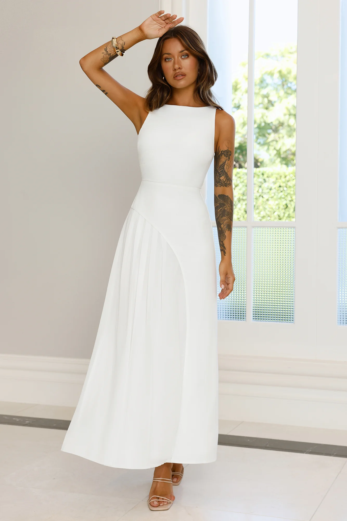 Strut With Style Maxi Dress White