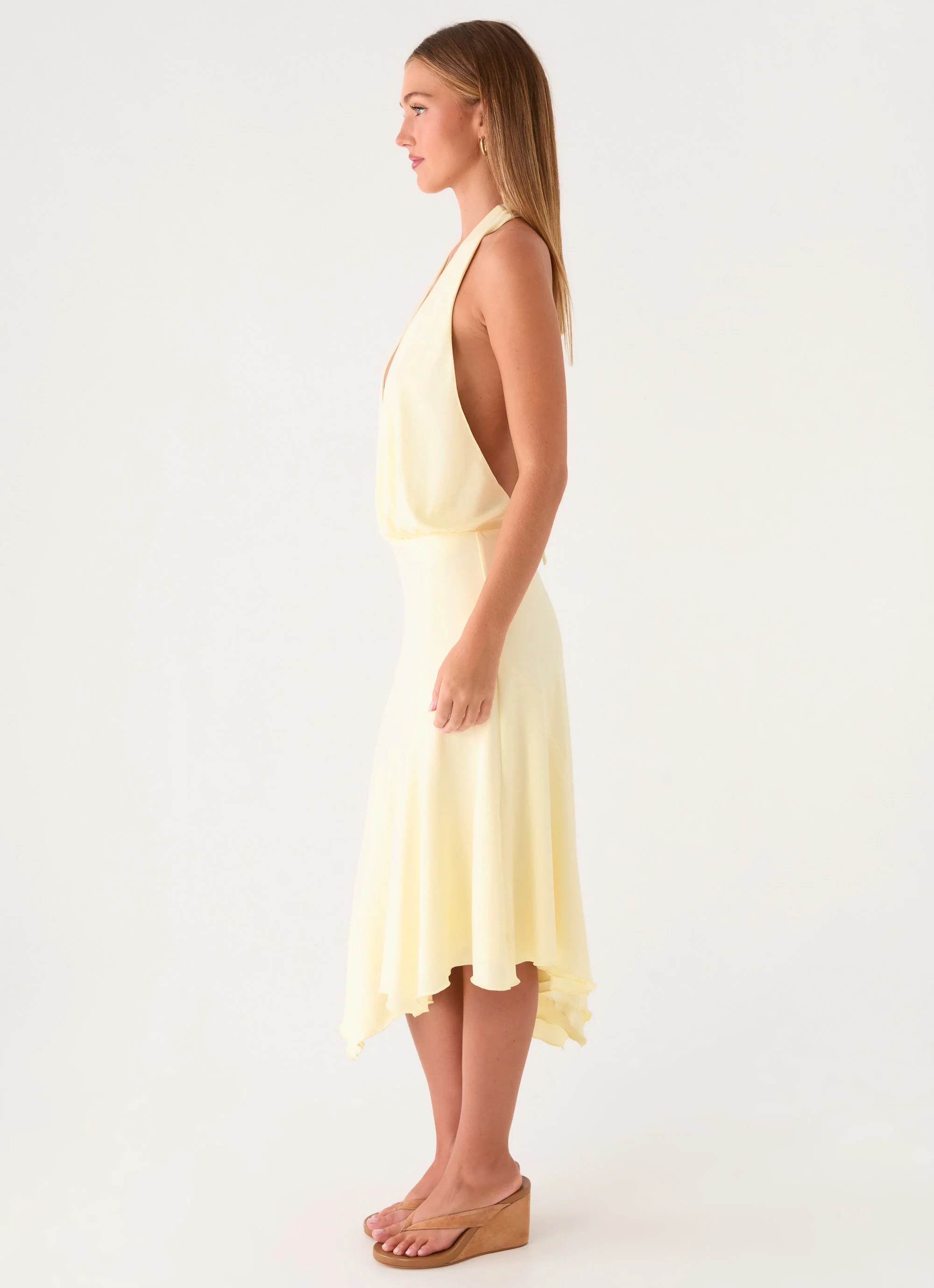 Ignite It Midi Dress - Lemon