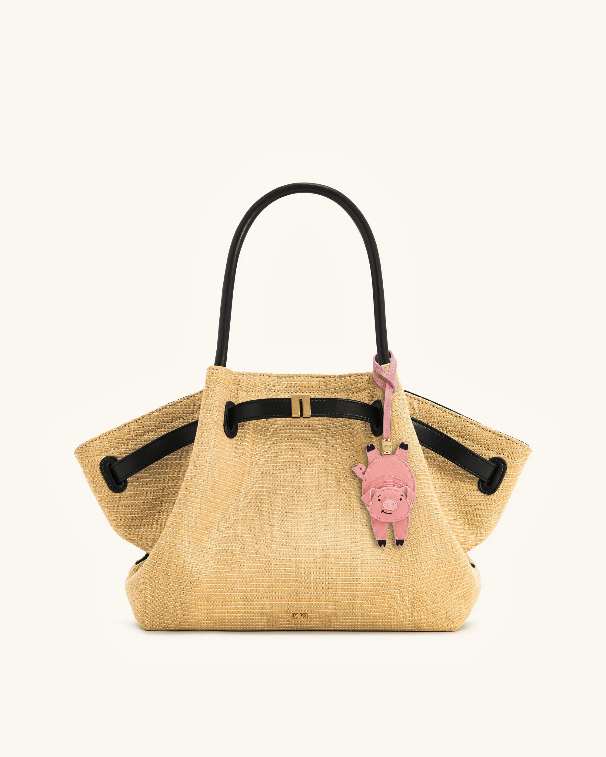 Playful Pig Bag Charm - Pink