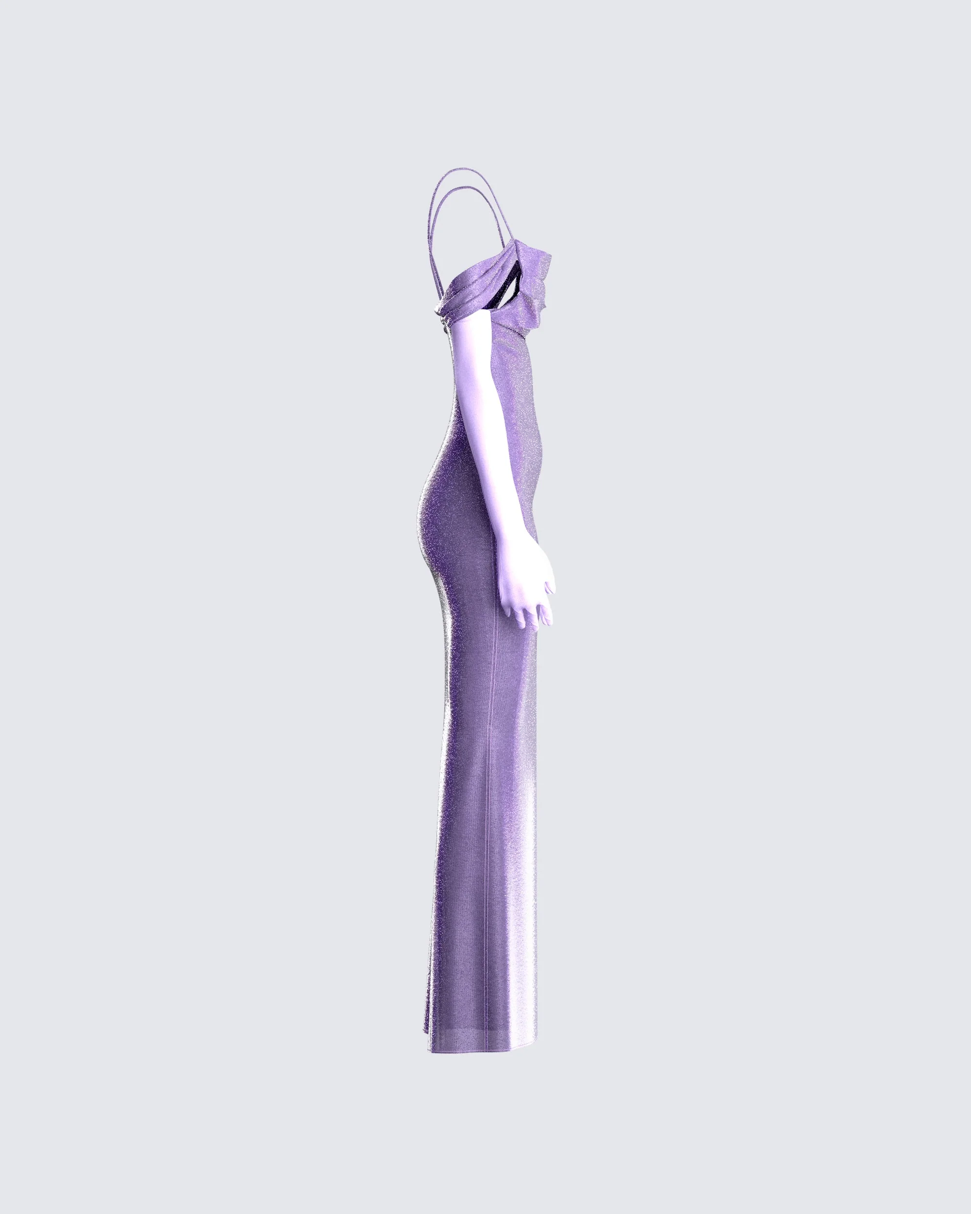 Tessa Purple Maxi Dress & Gloves