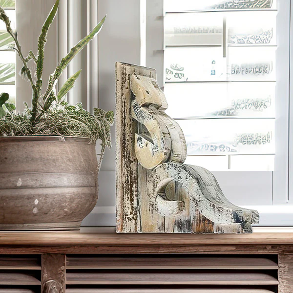Large Weathered Wood Corbel