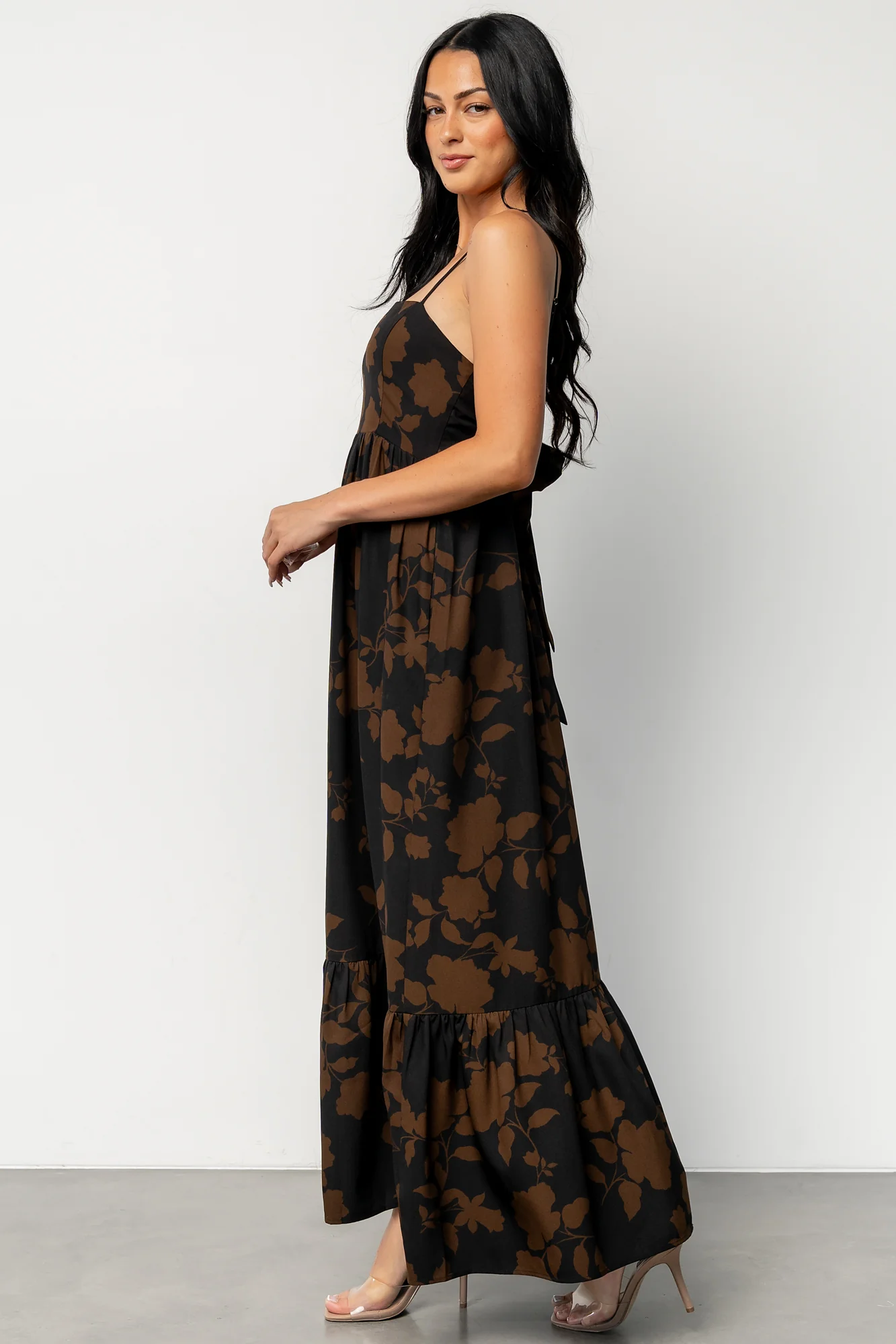 Regan Tank Maxi Dress | Espresso Print - luluinthesky