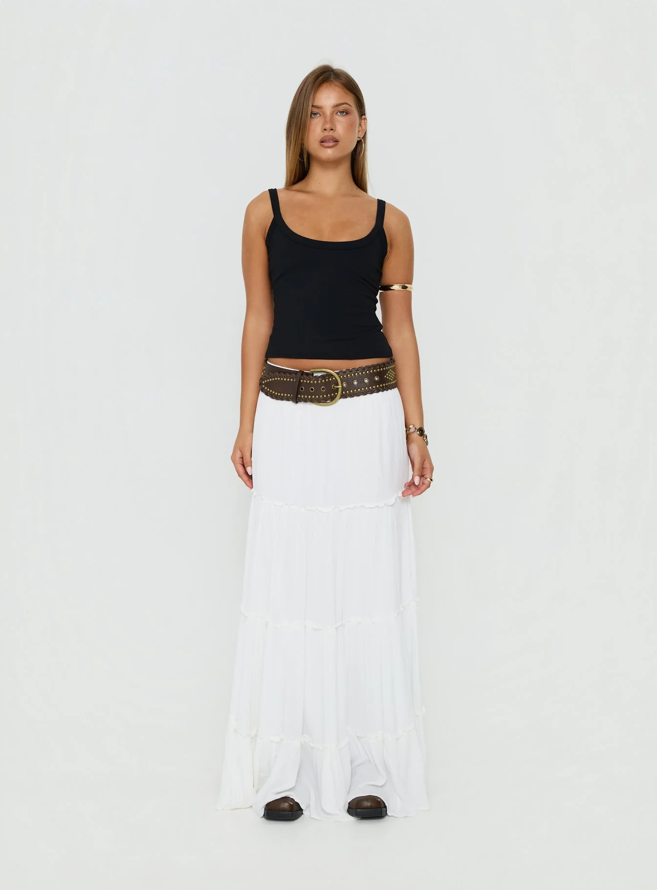 Miriah Maxi Skirt White