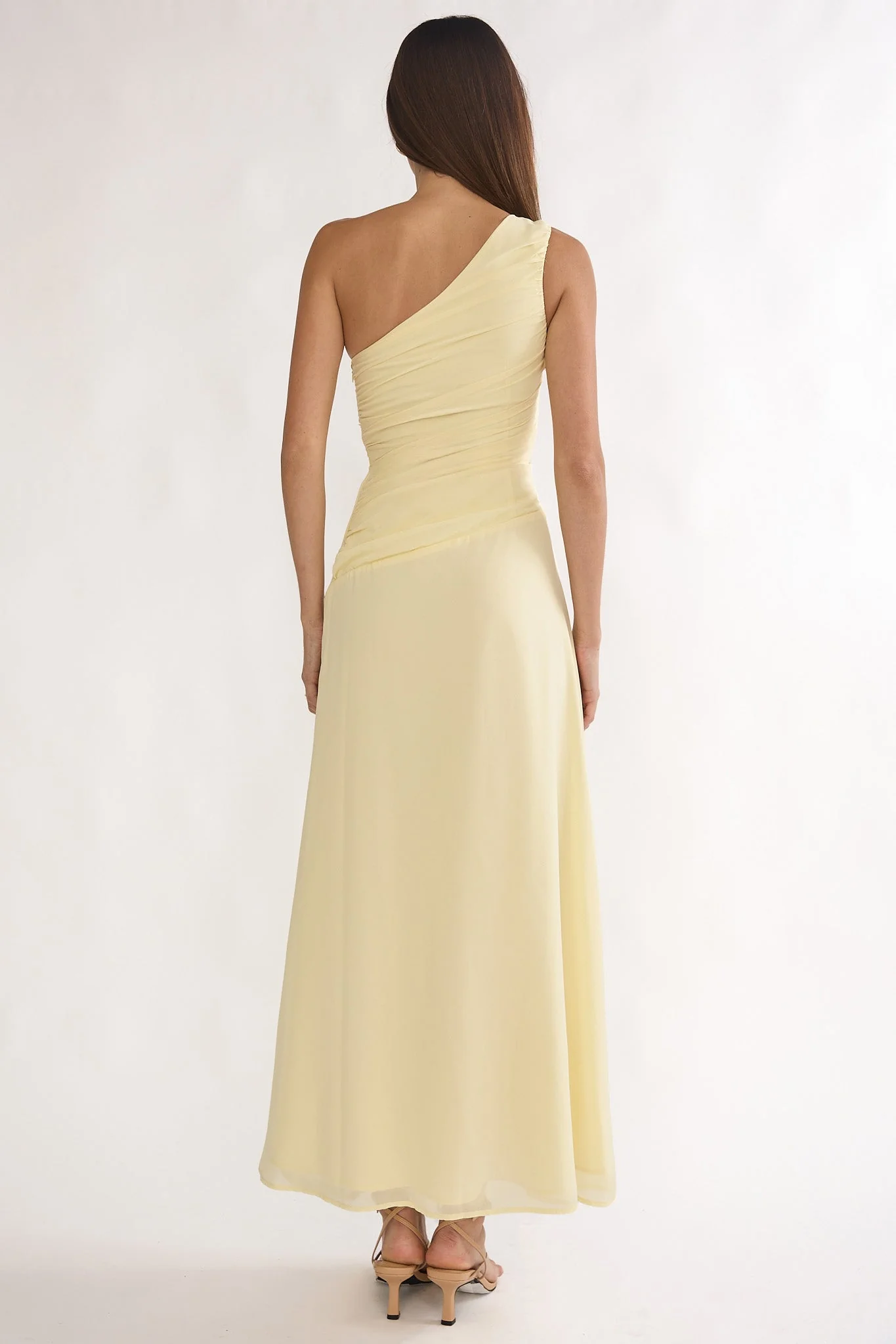Ivora One-Shoulder Cut-Out Waist Maxi Dress Butter