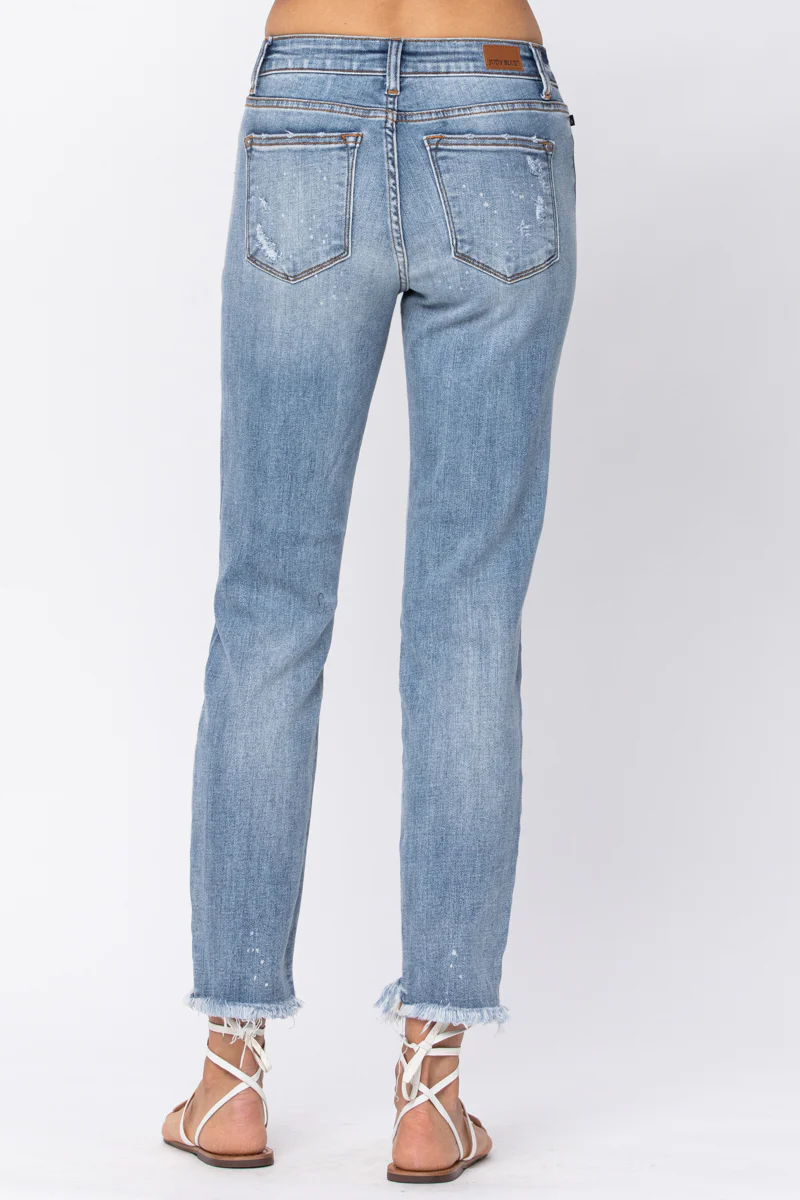 Alexis Light Bleach Splash Boyfriend Jeans