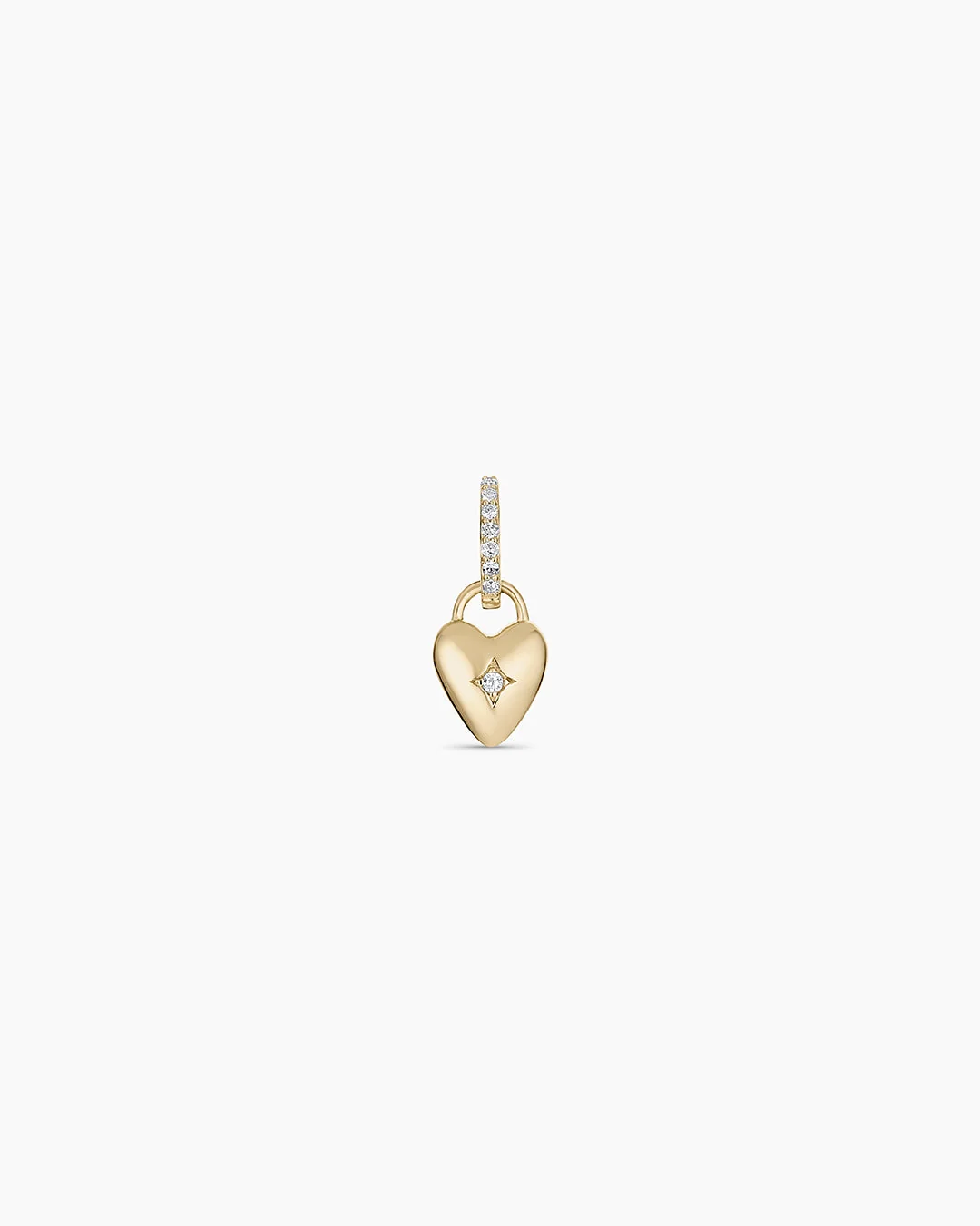 14K Diamond Petite Heart Charm