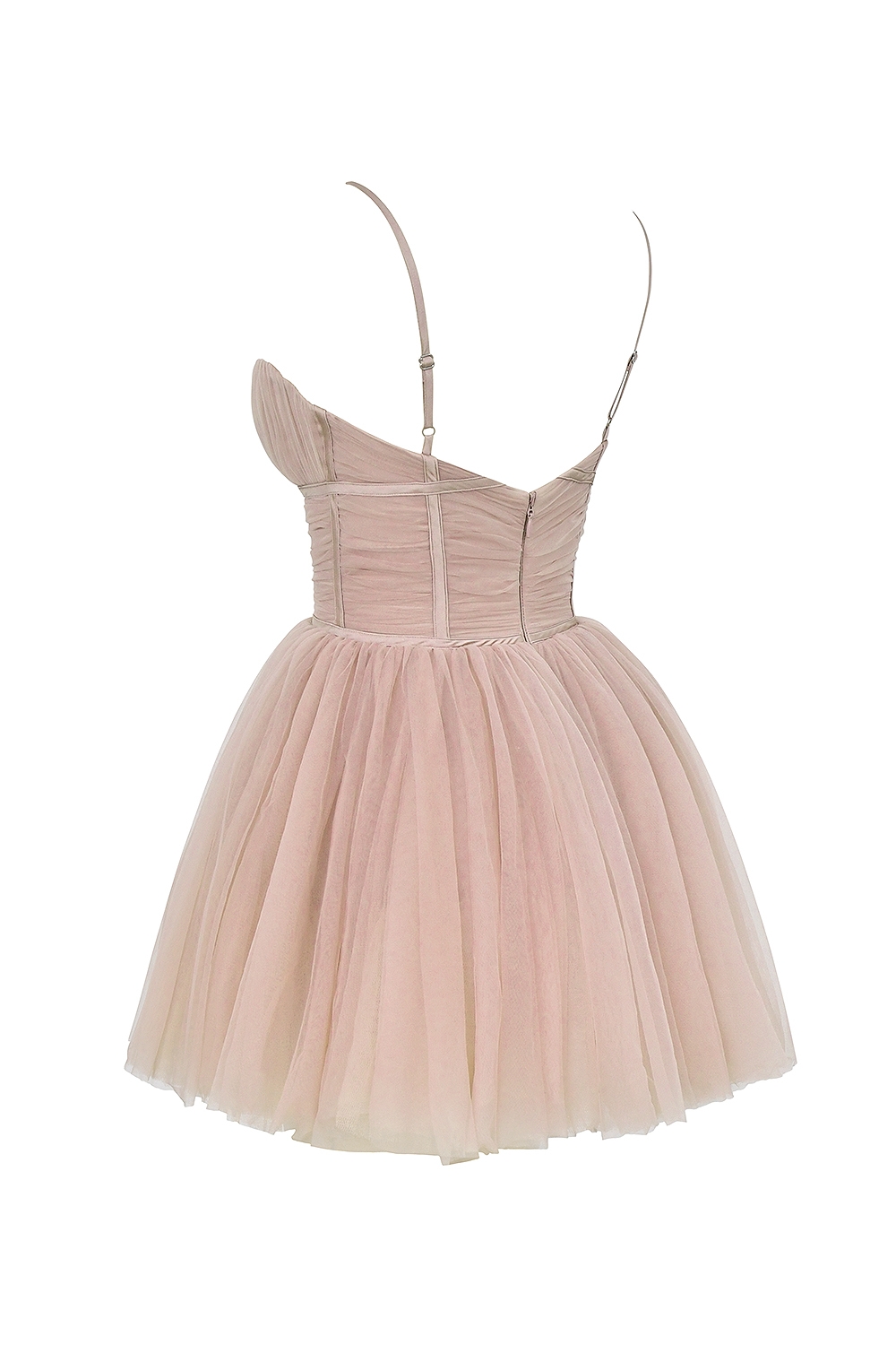 French Rose Tulle Mini Dress