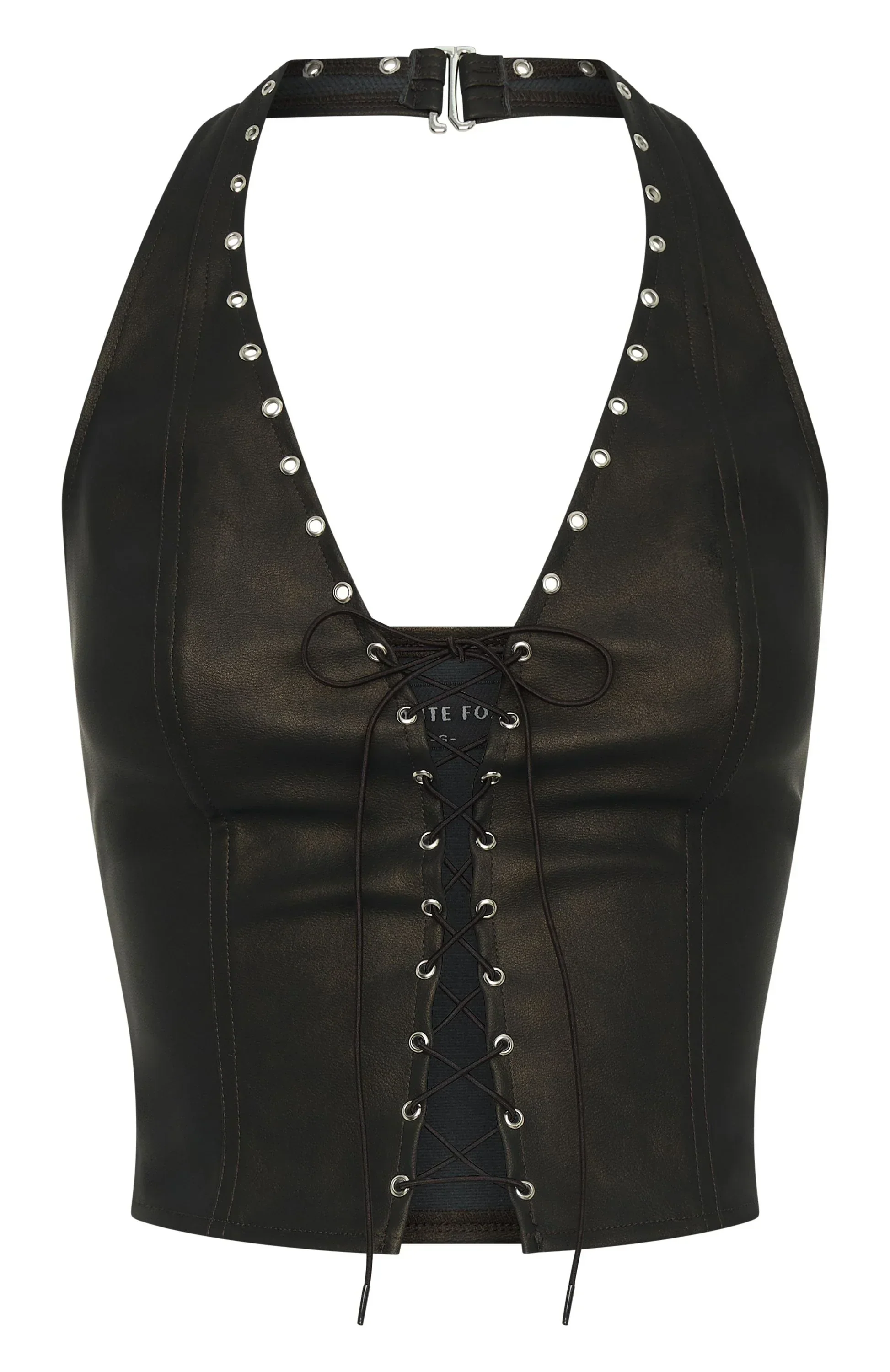 Falling Star PU Bustier Chocolate