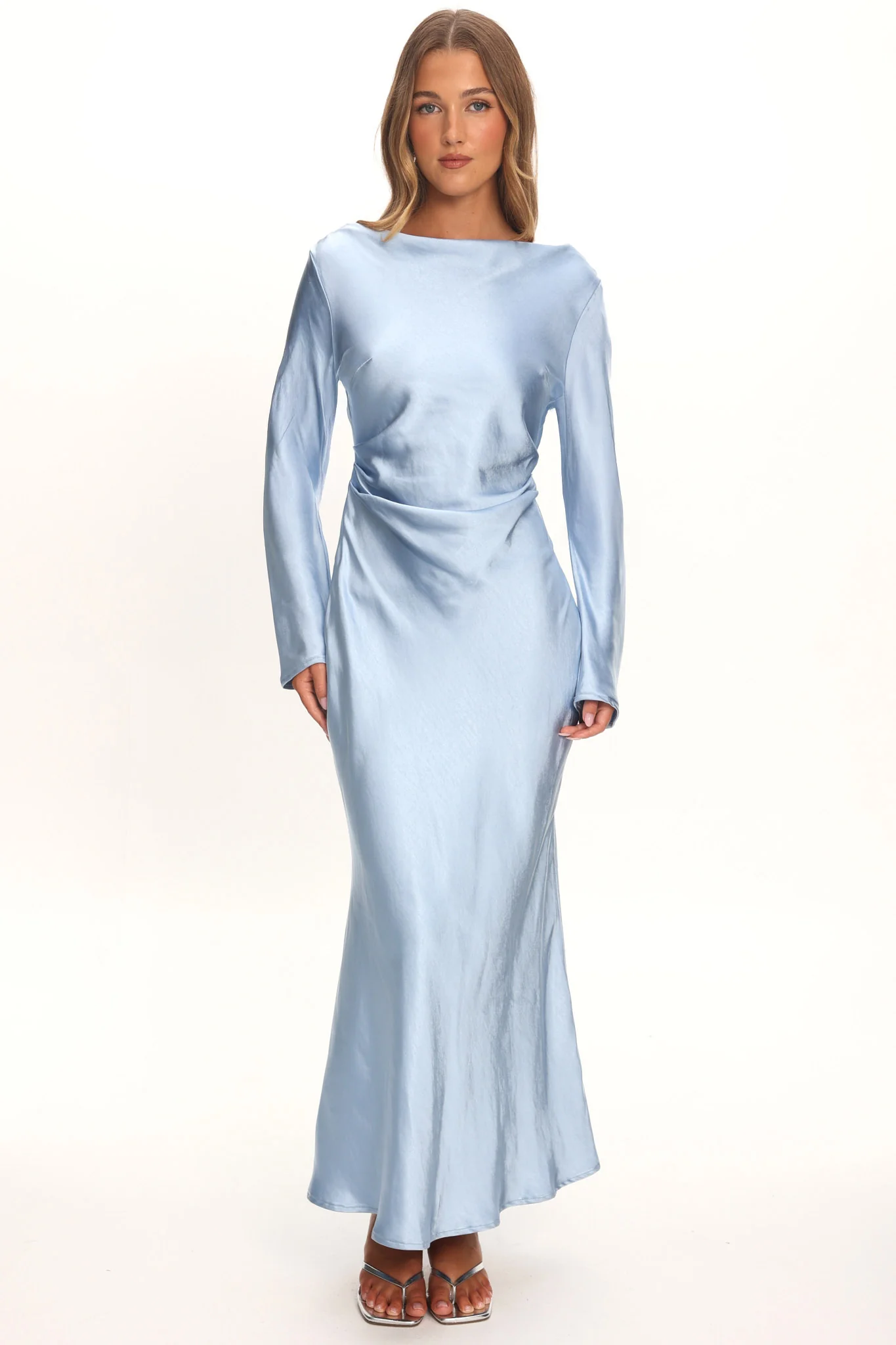 Loveland Cowl Back Midi Dress Ice