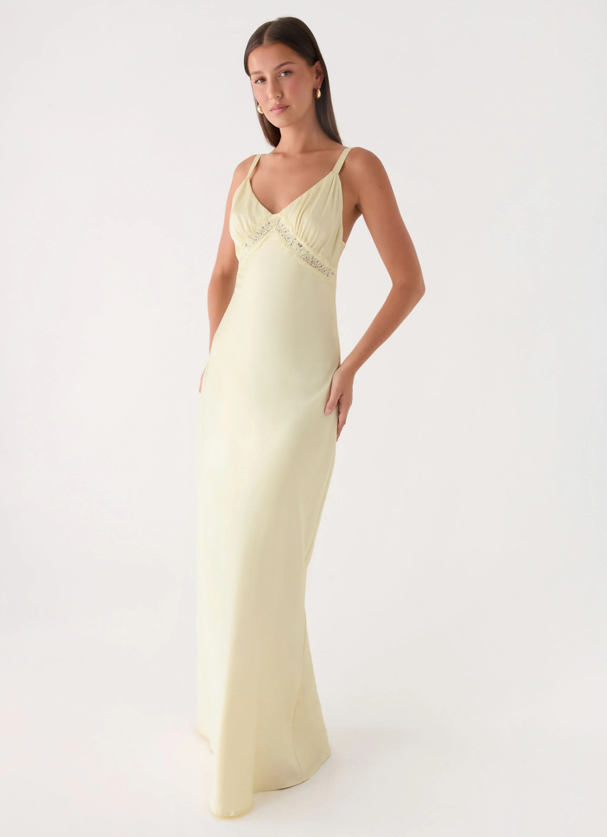 Tove Lace Maxi Dress - Yellow