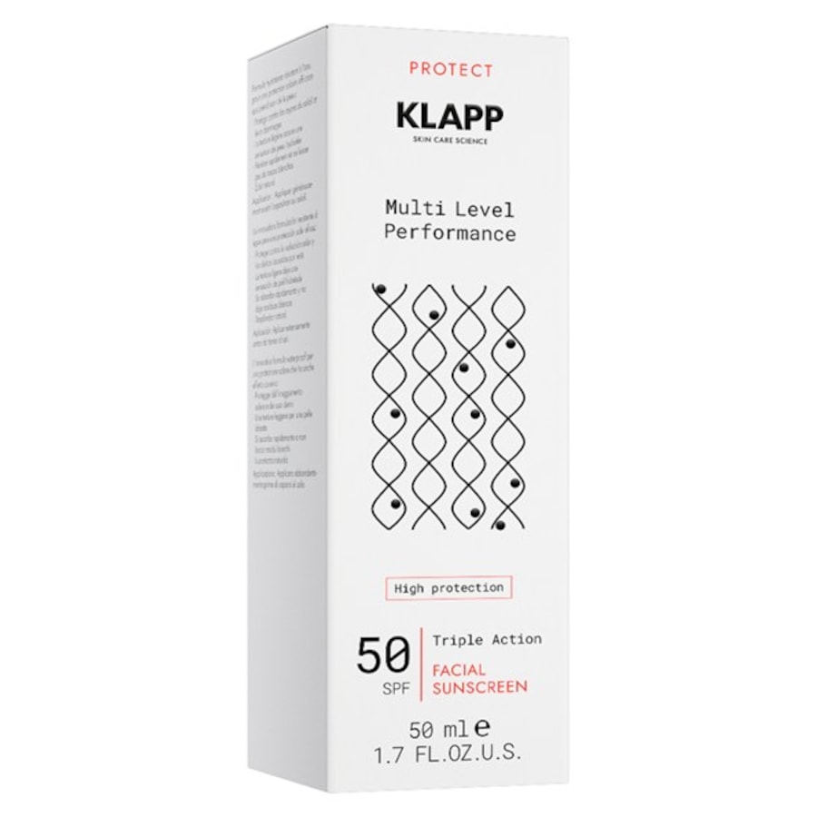 KLAPP Wydajność na wielu poziomach Facial Sunscreen 50 SPF