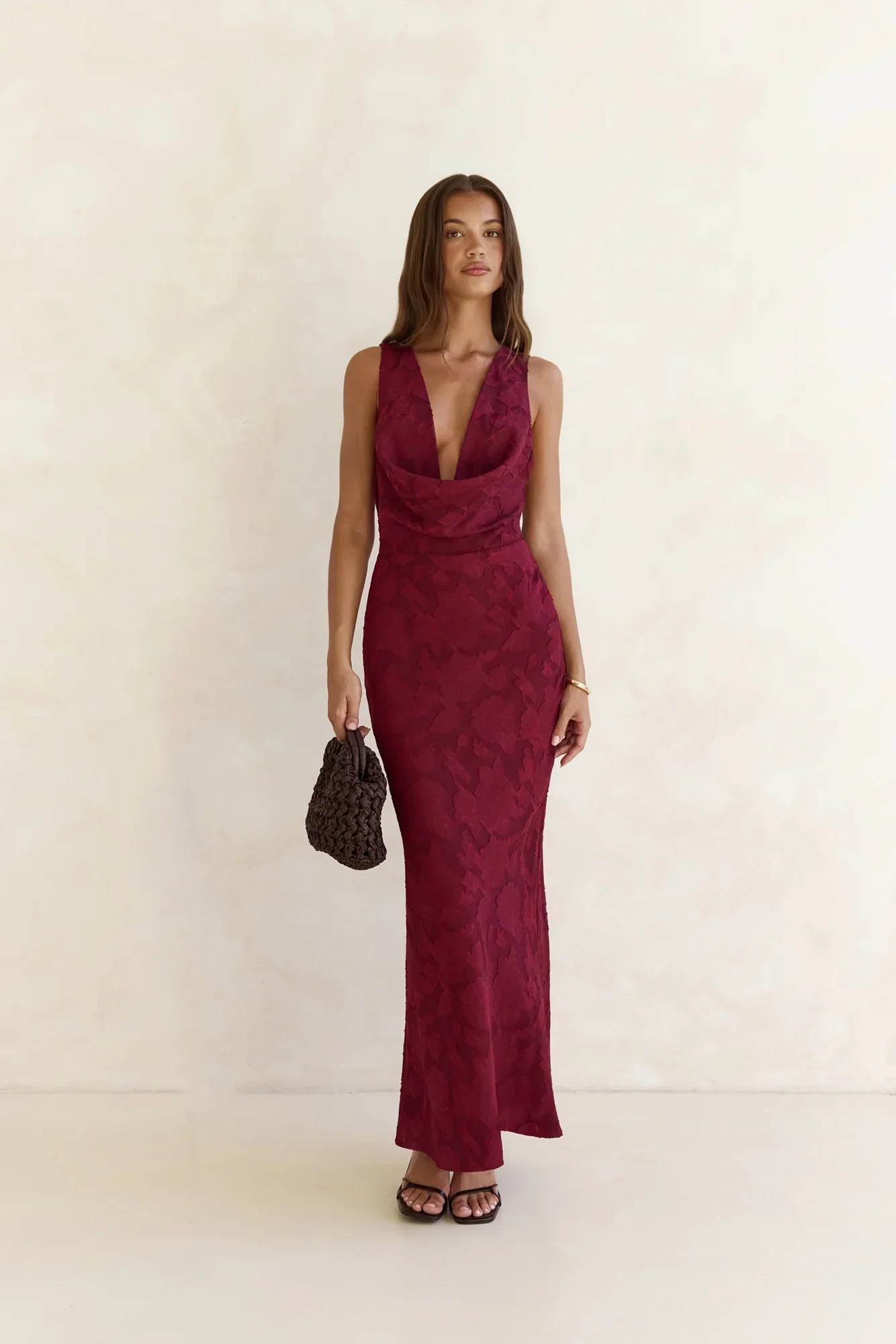 Lasting Luxuries Maxi Dress Wine