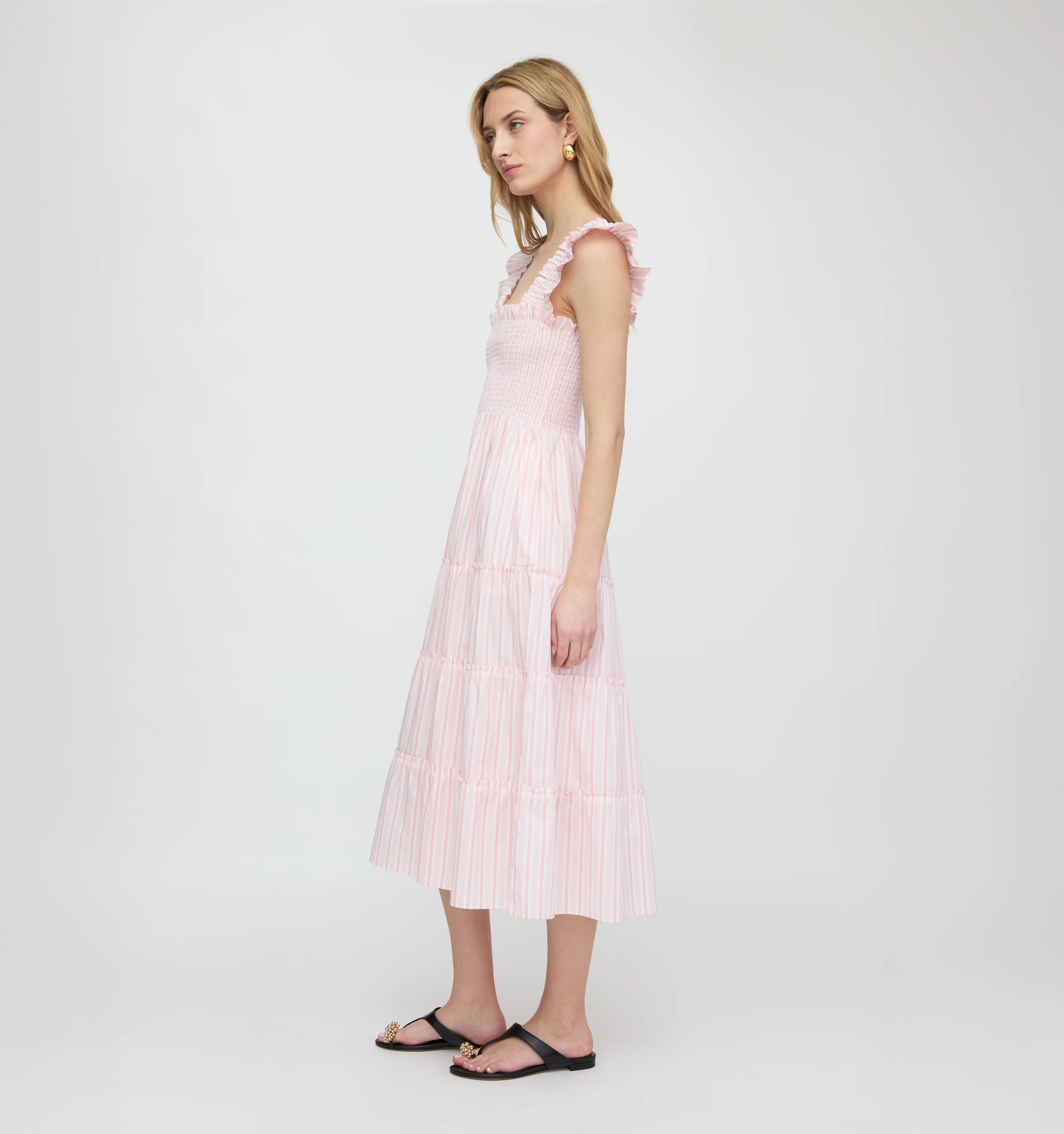 The Ellie Nap Dress - Pink Variegated Stripe