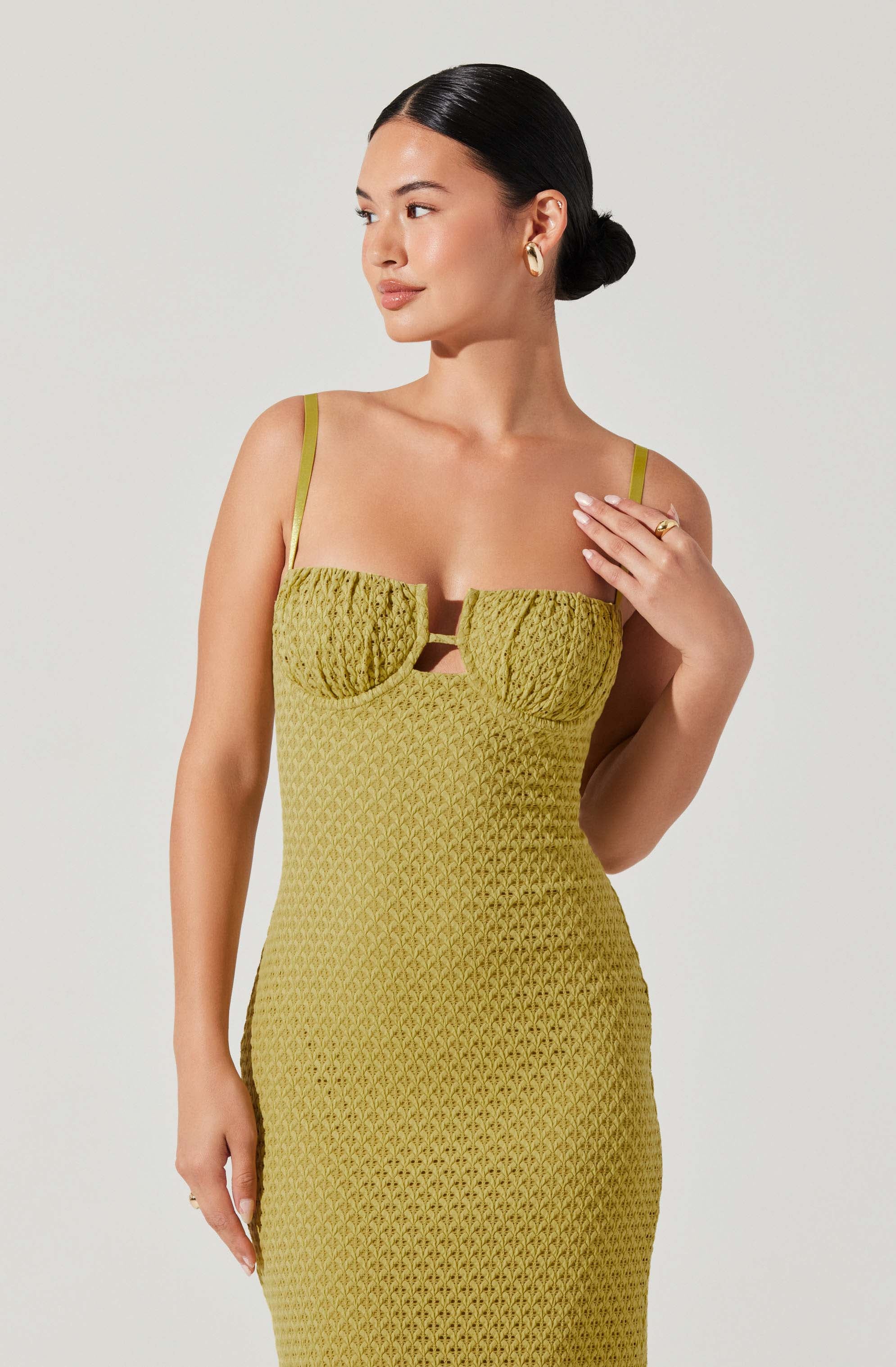 Jaida Bustier Bodycon Midi Dress - luluinthesky