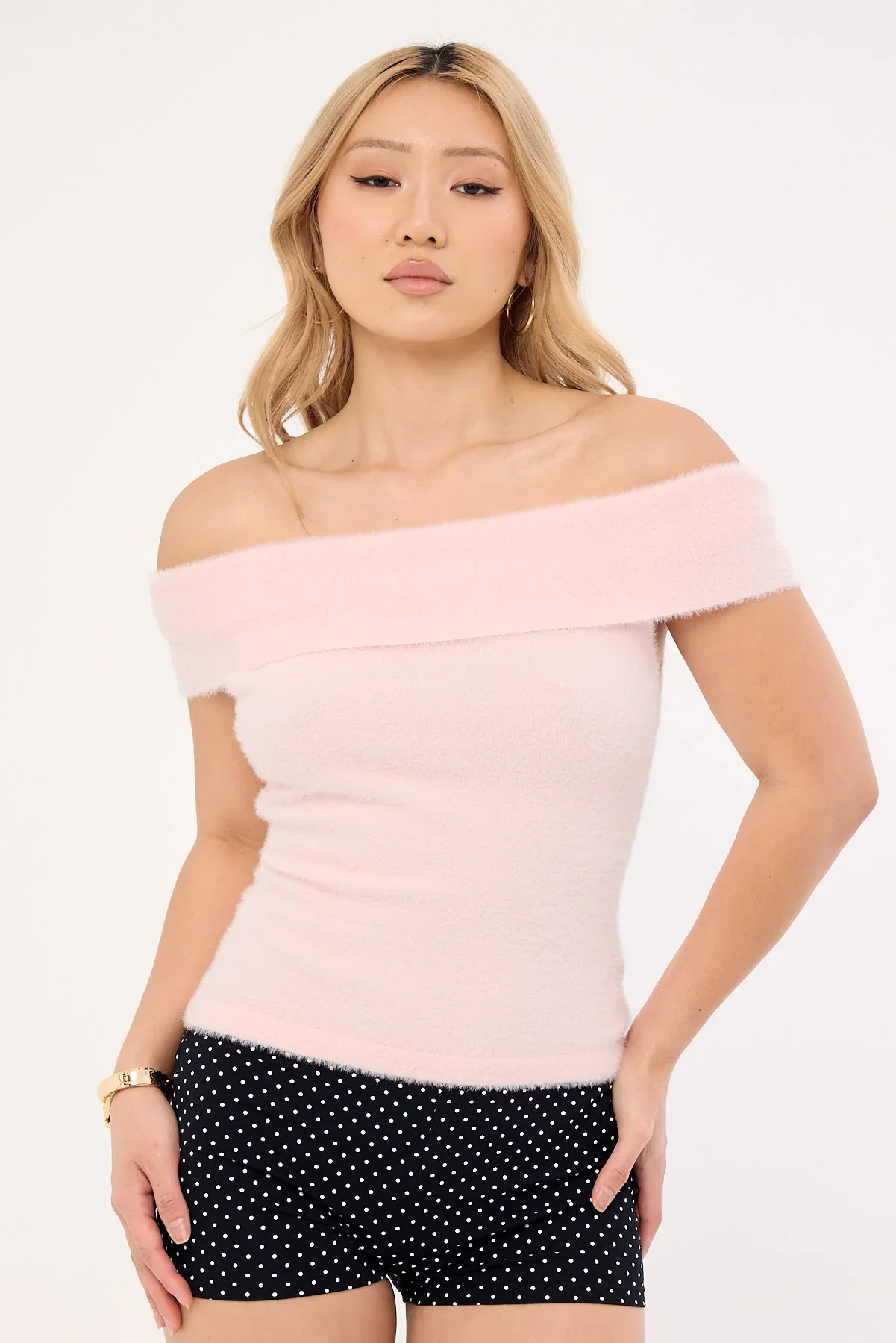 Motel Yurian Top Knit Soft Pink