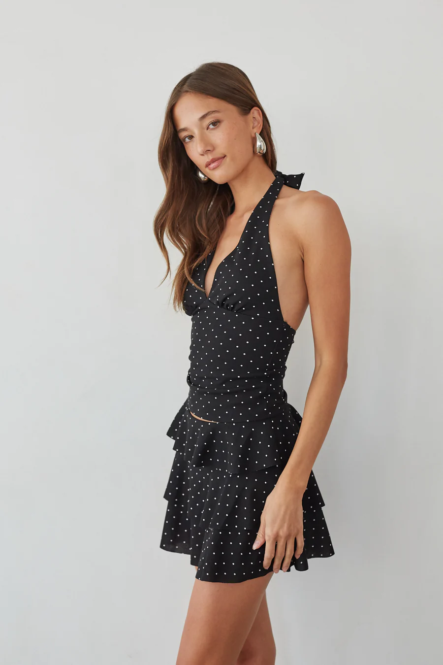 Gracie Polka Dot Halter Top - luluinthesky