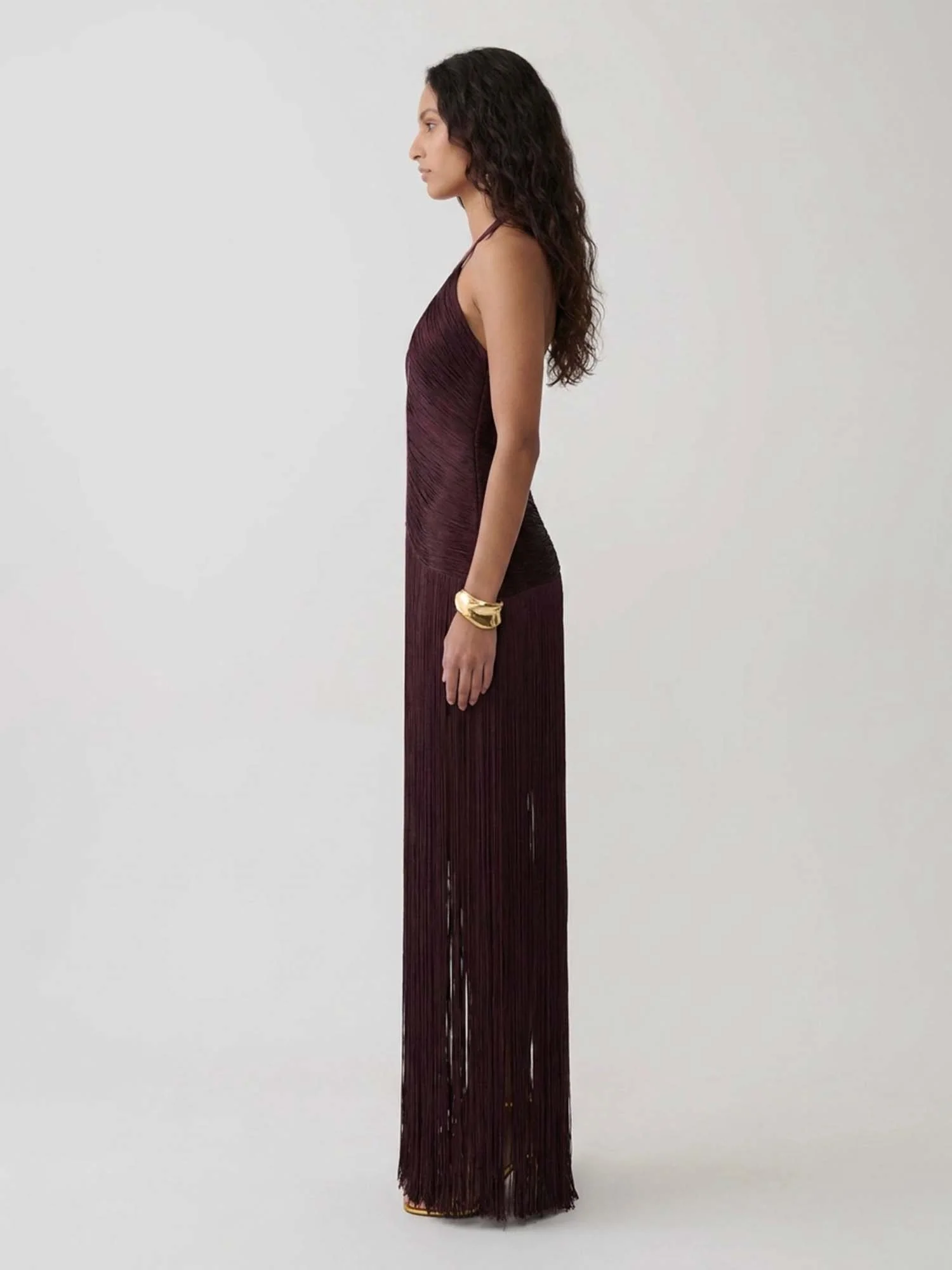 Cascade Strand Maxi Dress