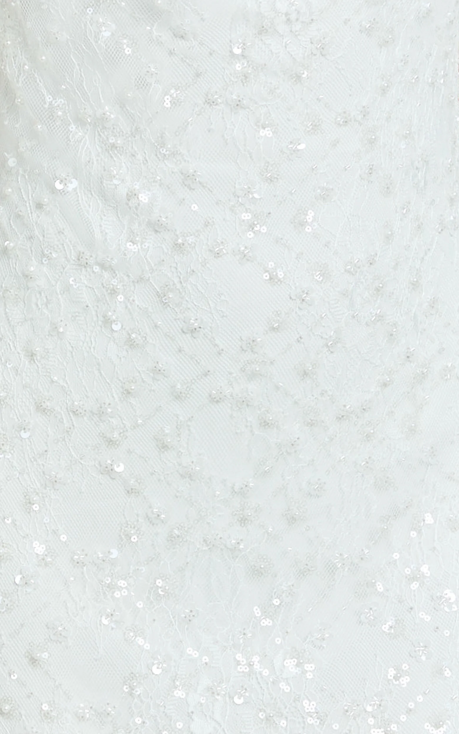 Alana Maxi Dress - Lace Sequin Cowl Neck Dress in White