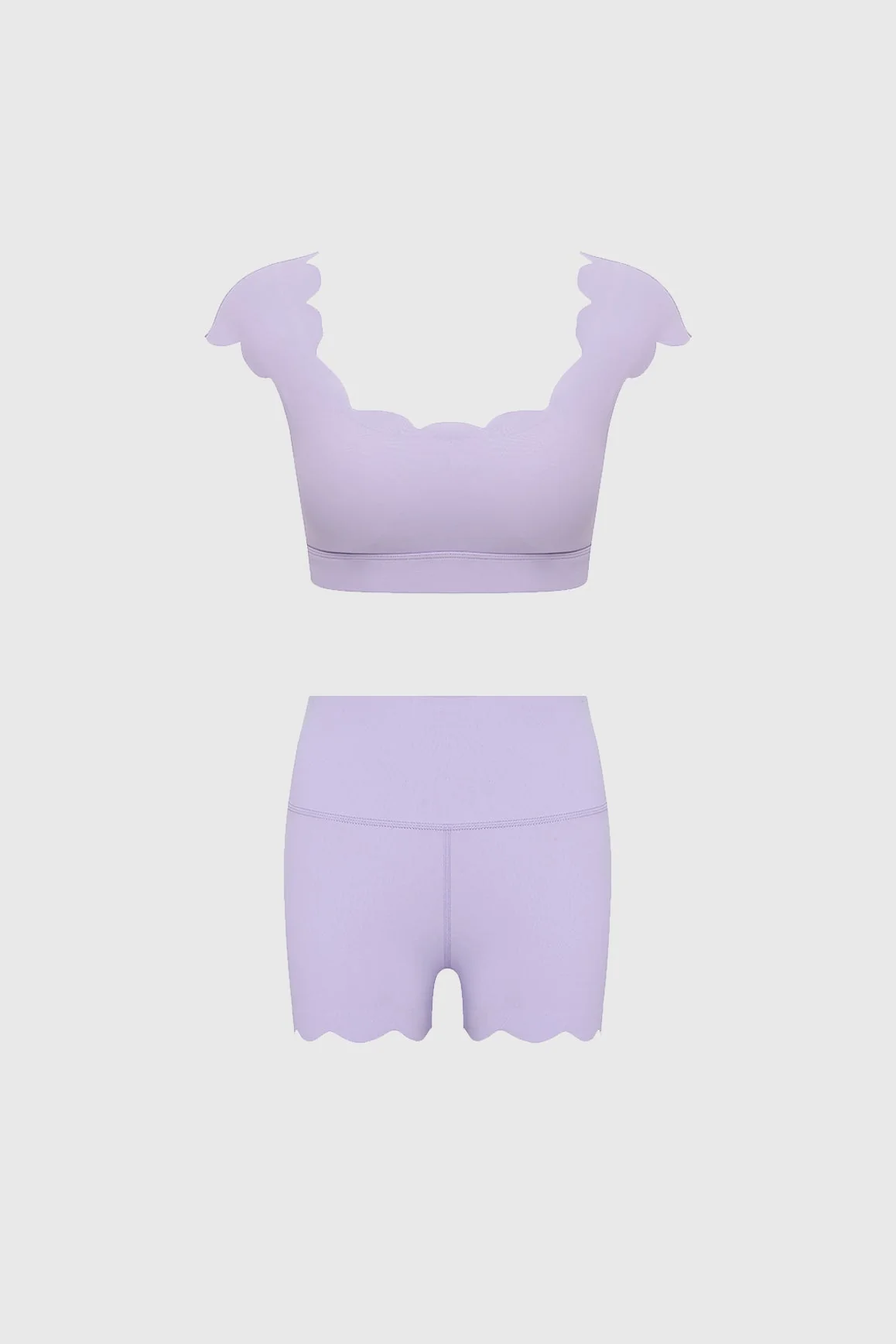 WISKII Chic Bra Top & Leisure High-Waist Mini Short