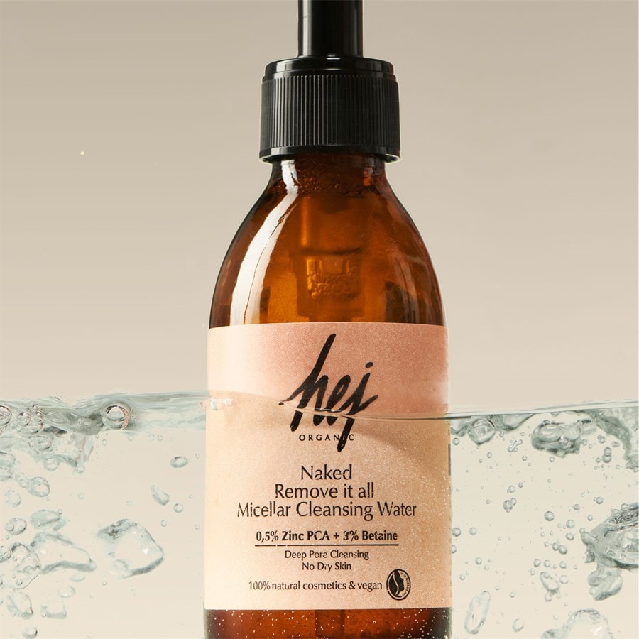 Hej Organic Toniki i płyny do twarzy Naked Micellar Cleansing Water Usuń wszystko