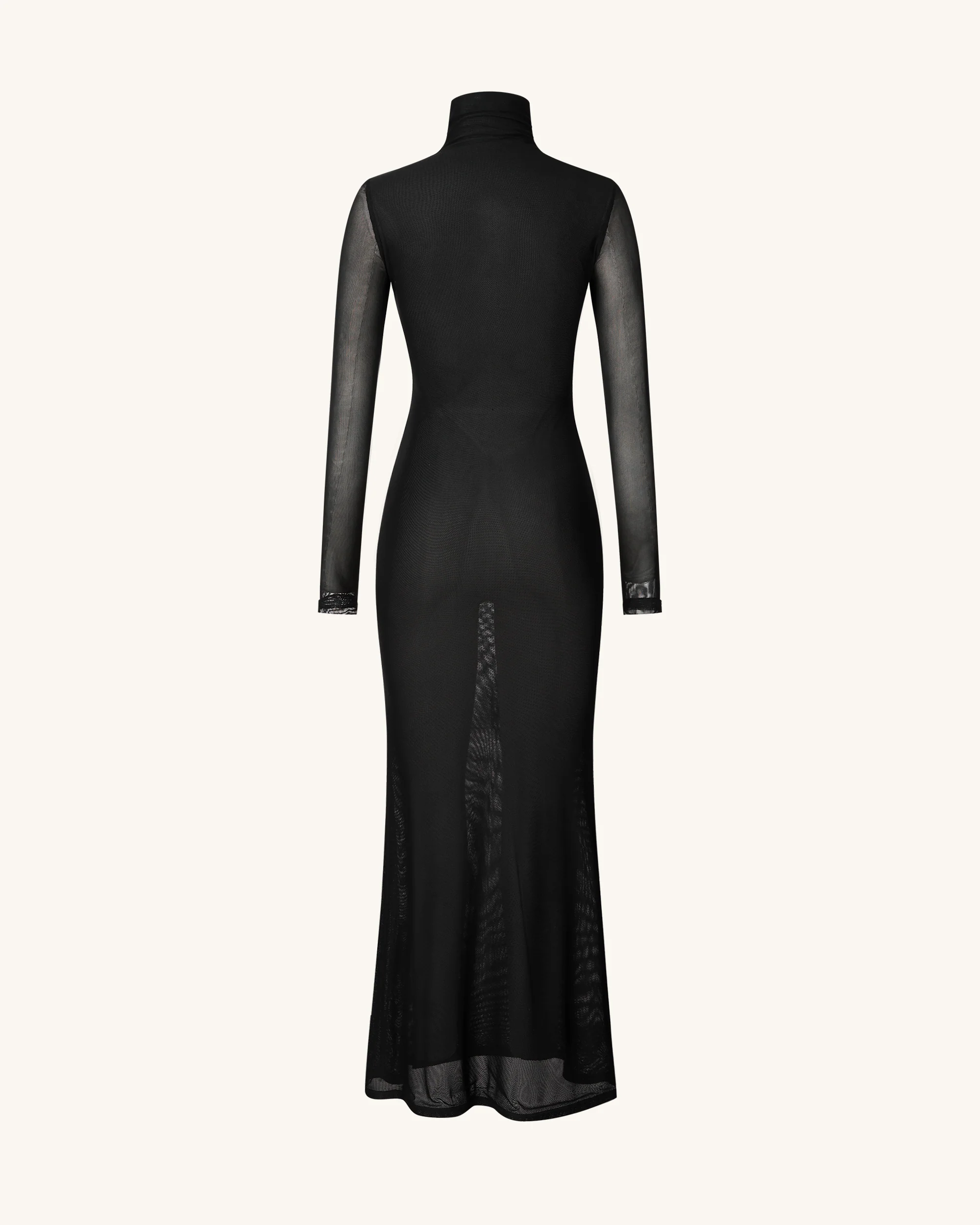 Eva Body Print Mesh Dress - Black and White - FASHION NOB