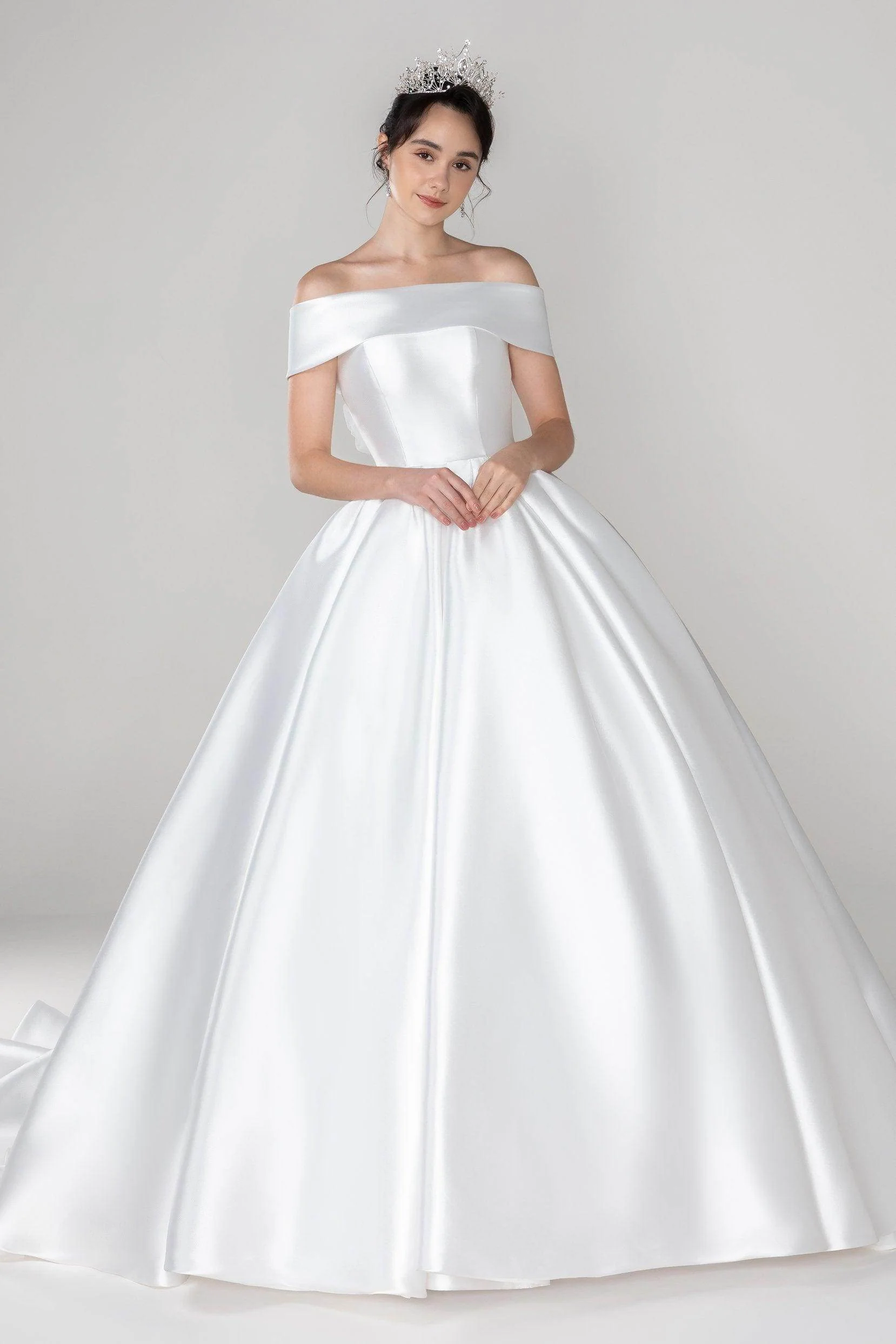Princess Court Train Mikado Wedding Dress CW2520