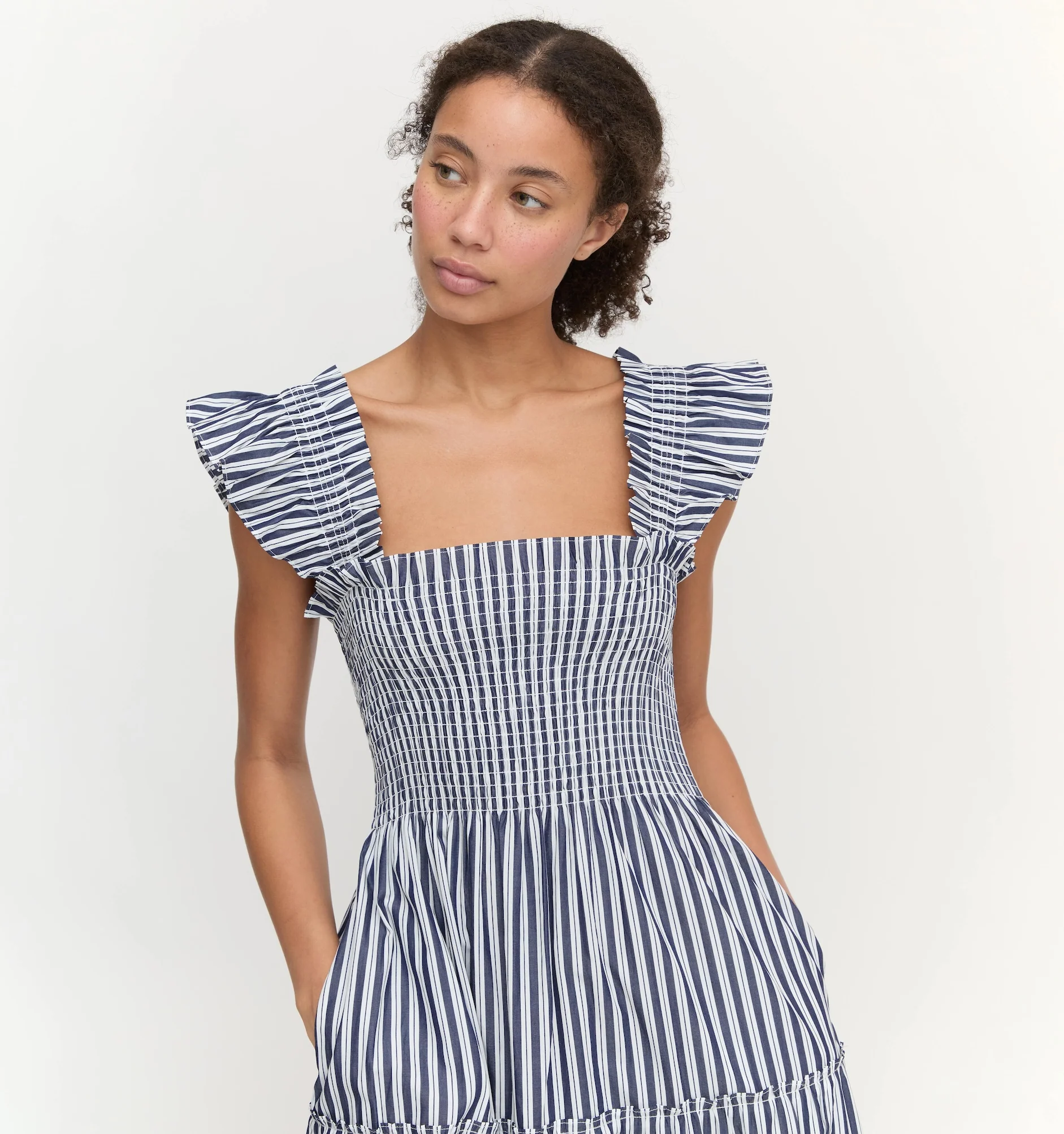 The Ellie Maxi Nap Dress - Navy Stripe