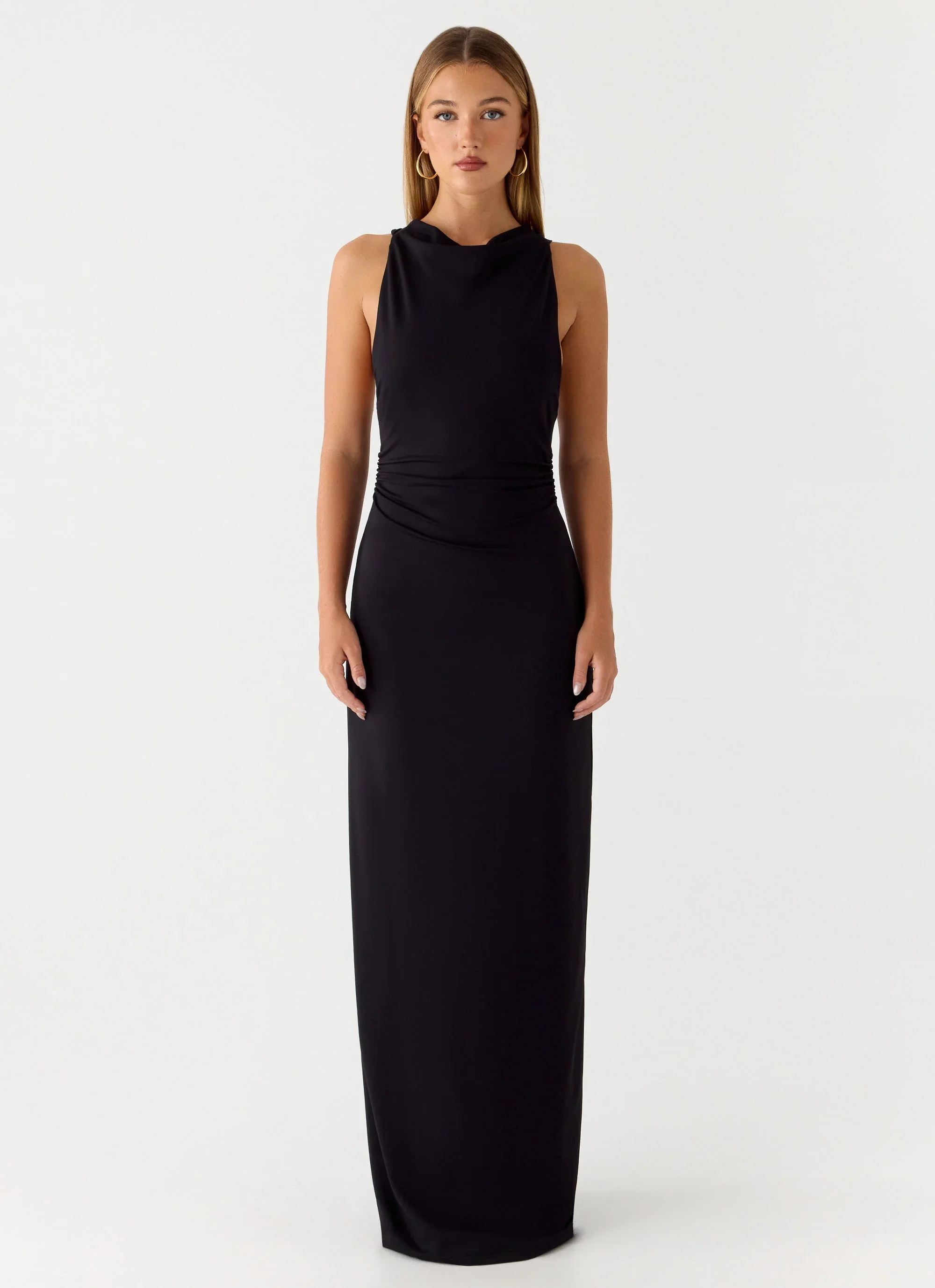 Hidden Agenda Maxi Dress - Black