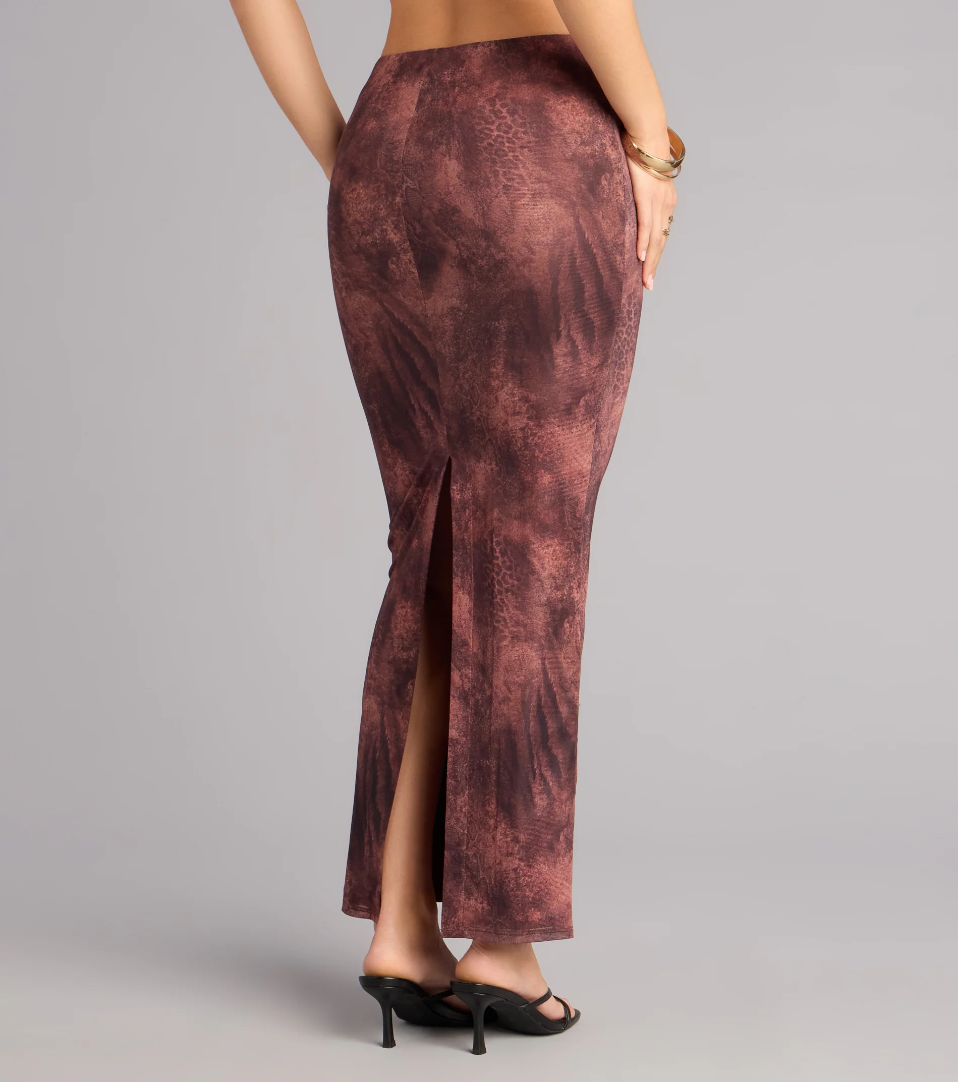 Cool Confidence Animal Print Mesh Maxi Skirt