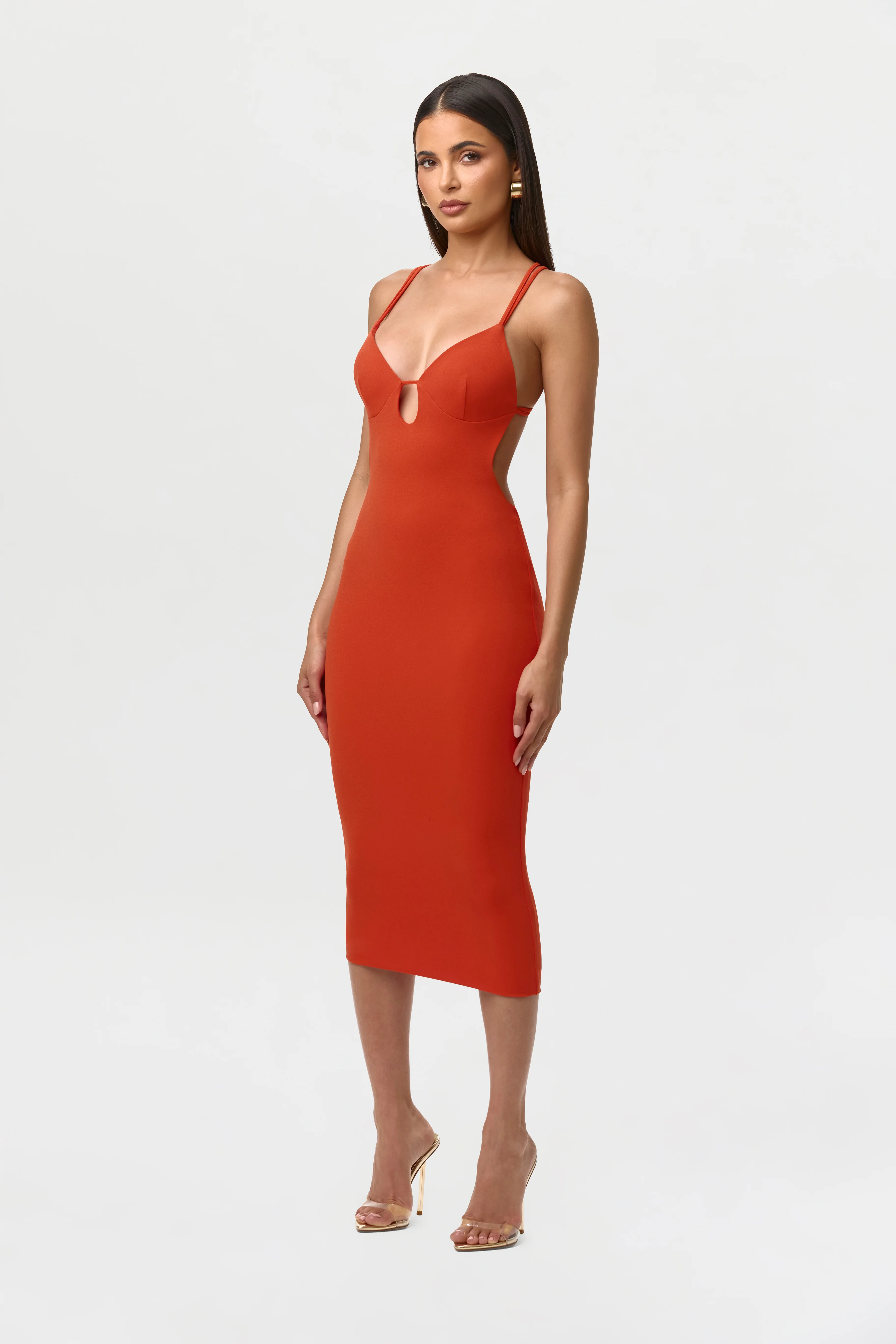 Crepe Midi Dress