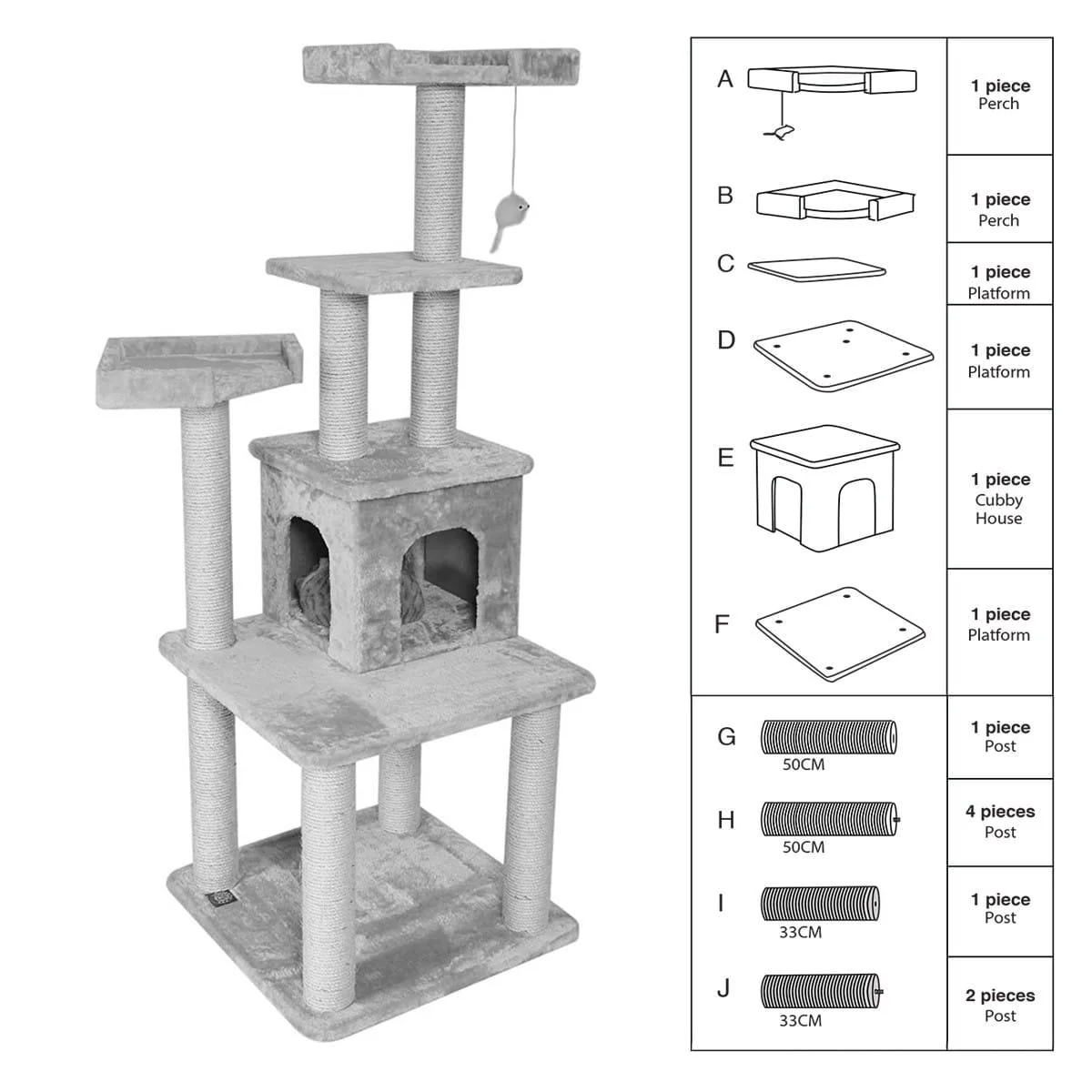 Replacement Parts For Casita Cat Tree 64