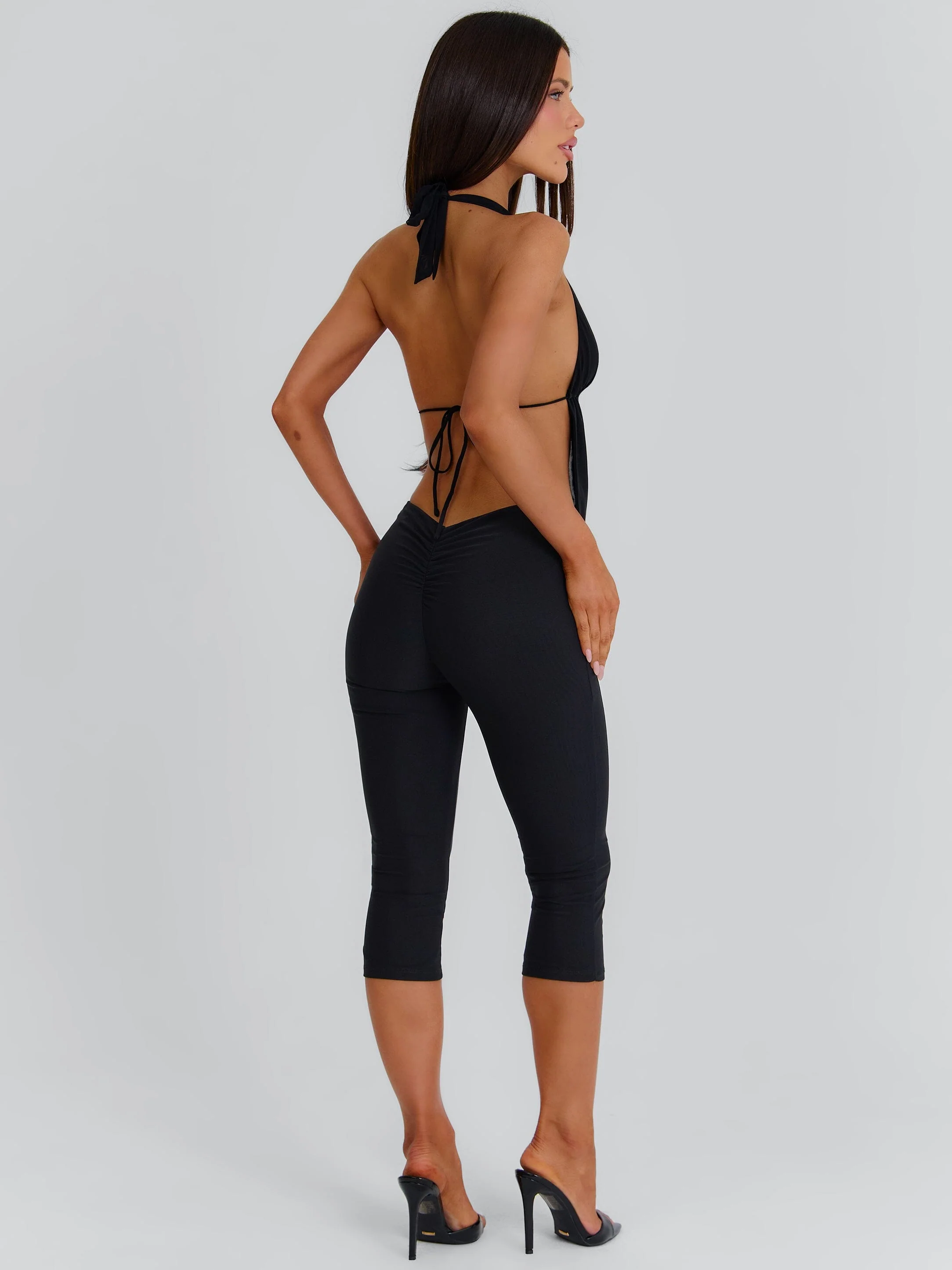ABBY CAPRI JUMPSUIT BLACK