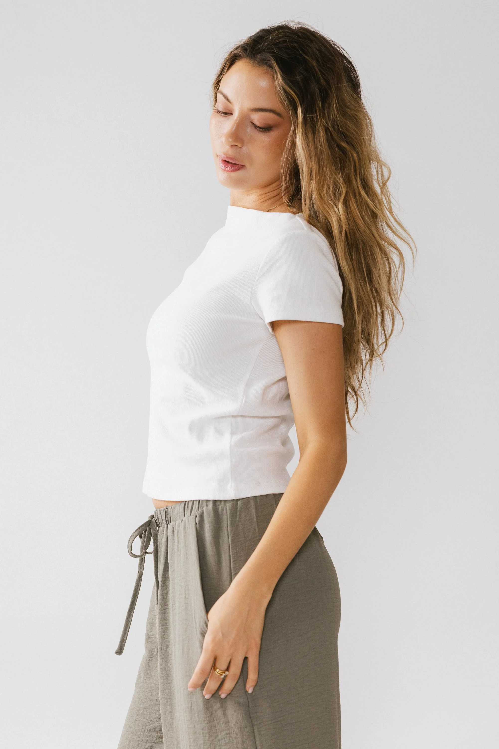 Martha Boatneck Top in Ivory