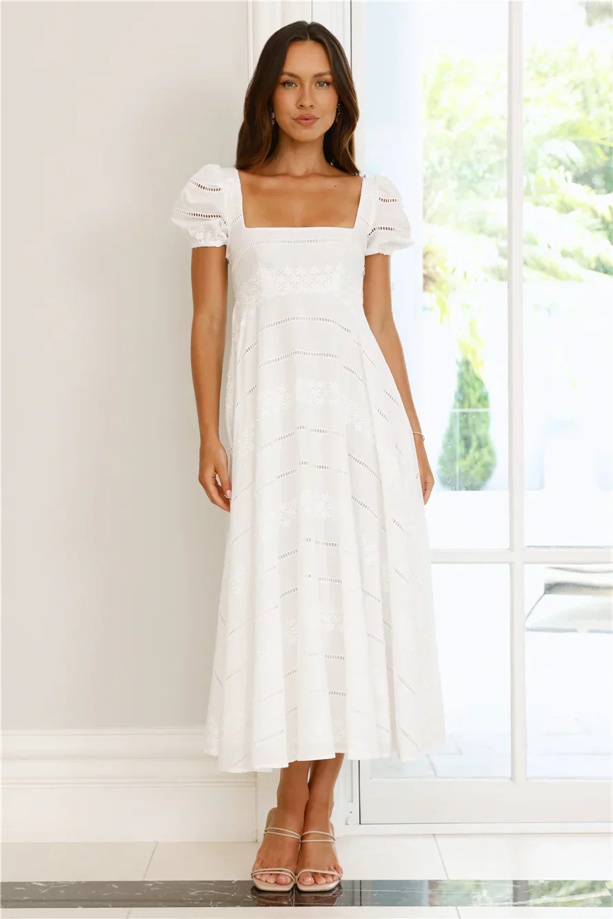 Honeysuckle Haven Maxi Dress White - luluinthesky