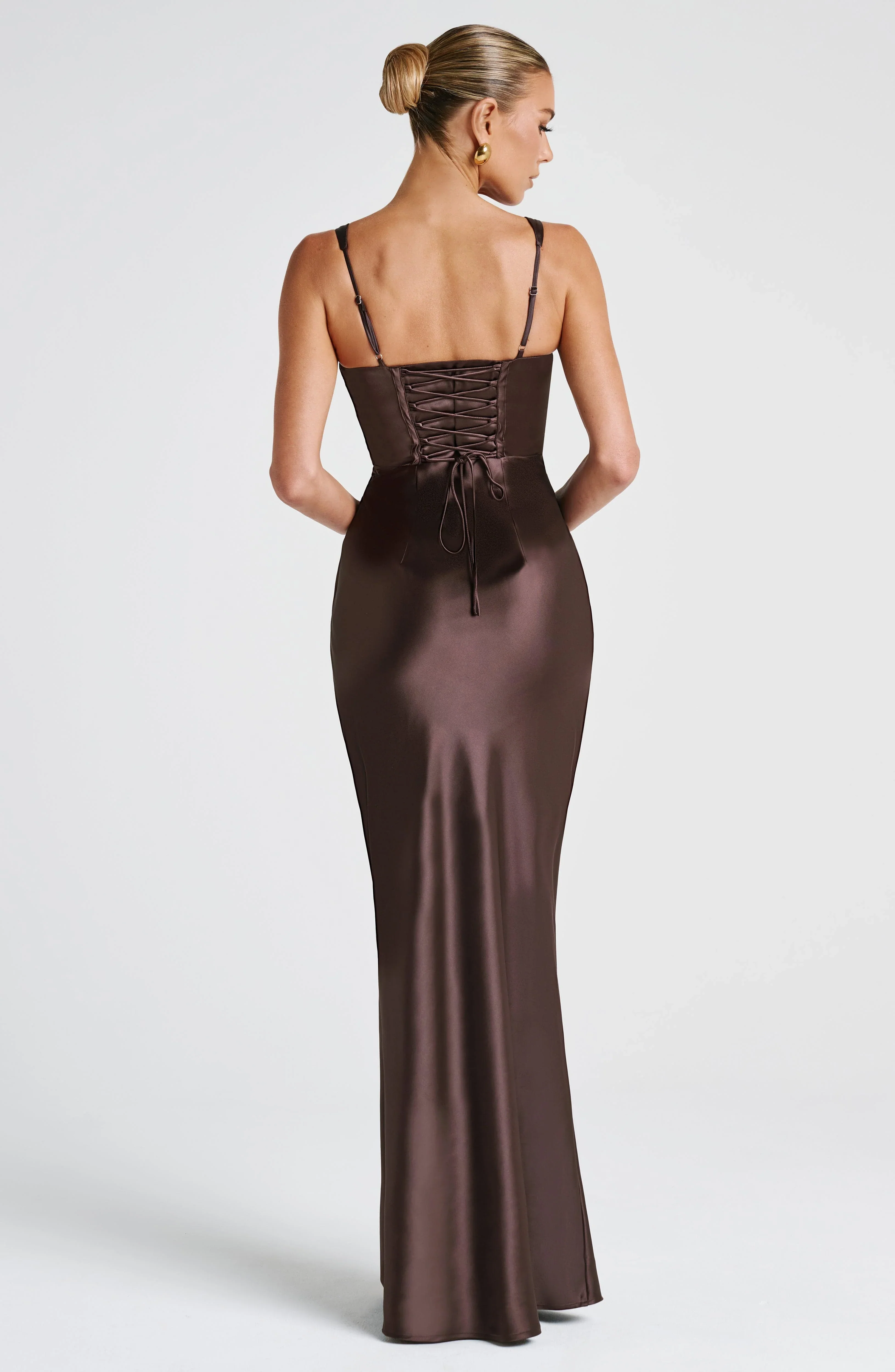 Shae Maxi Dress - Plum Brown