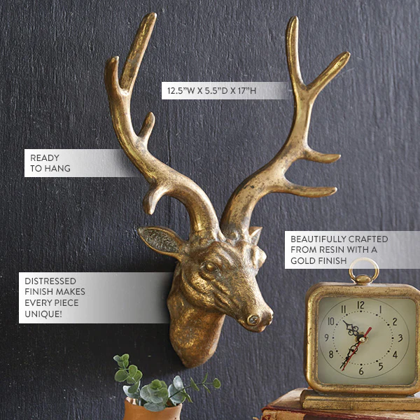 Deer Head Sculpture Wall Decor