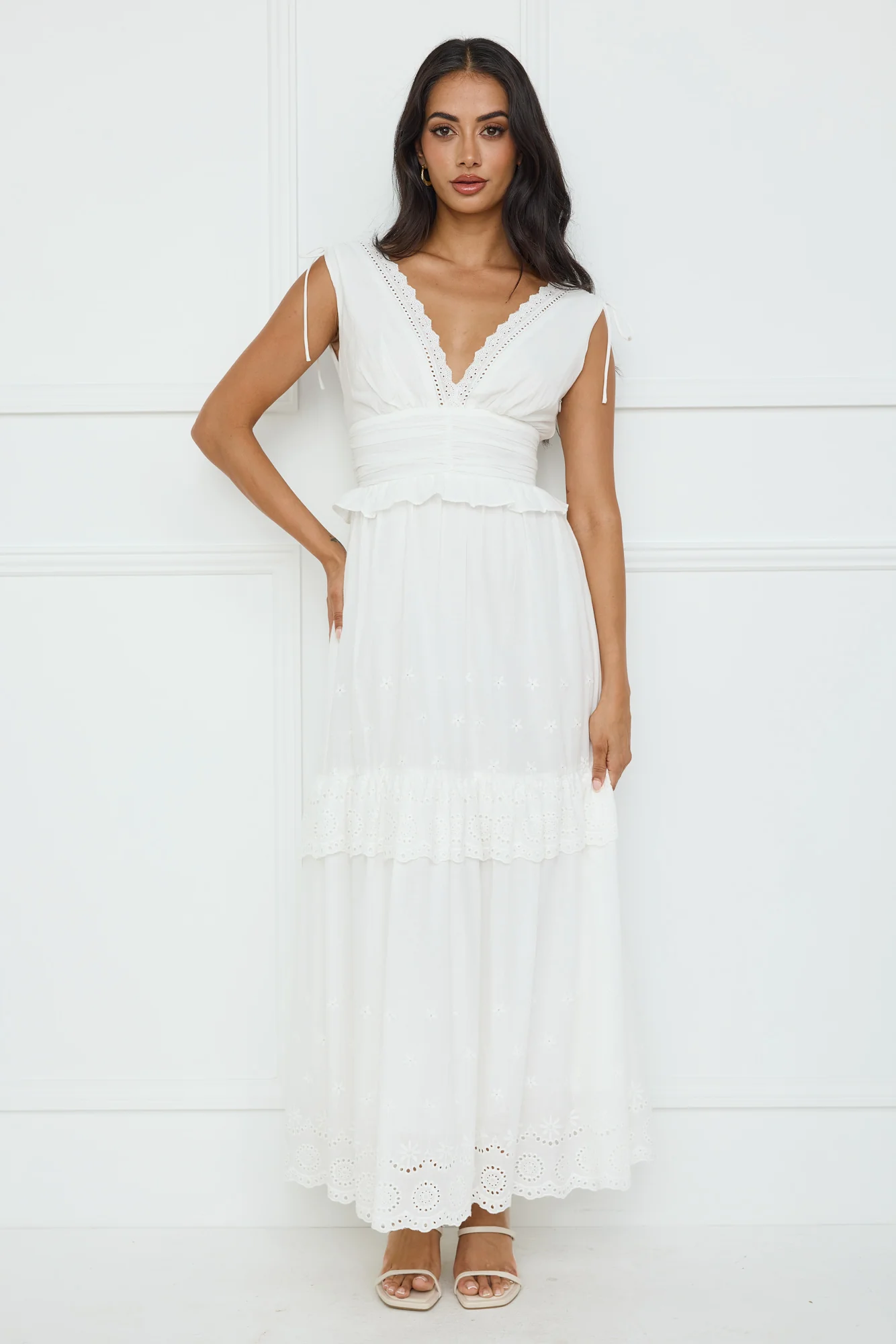 Desert Oasis Maxi Dress White - luluinthesky