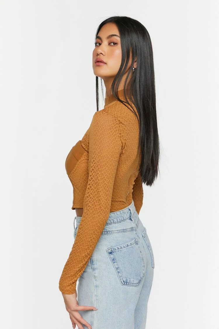 Netted Mesh Bustier Top
