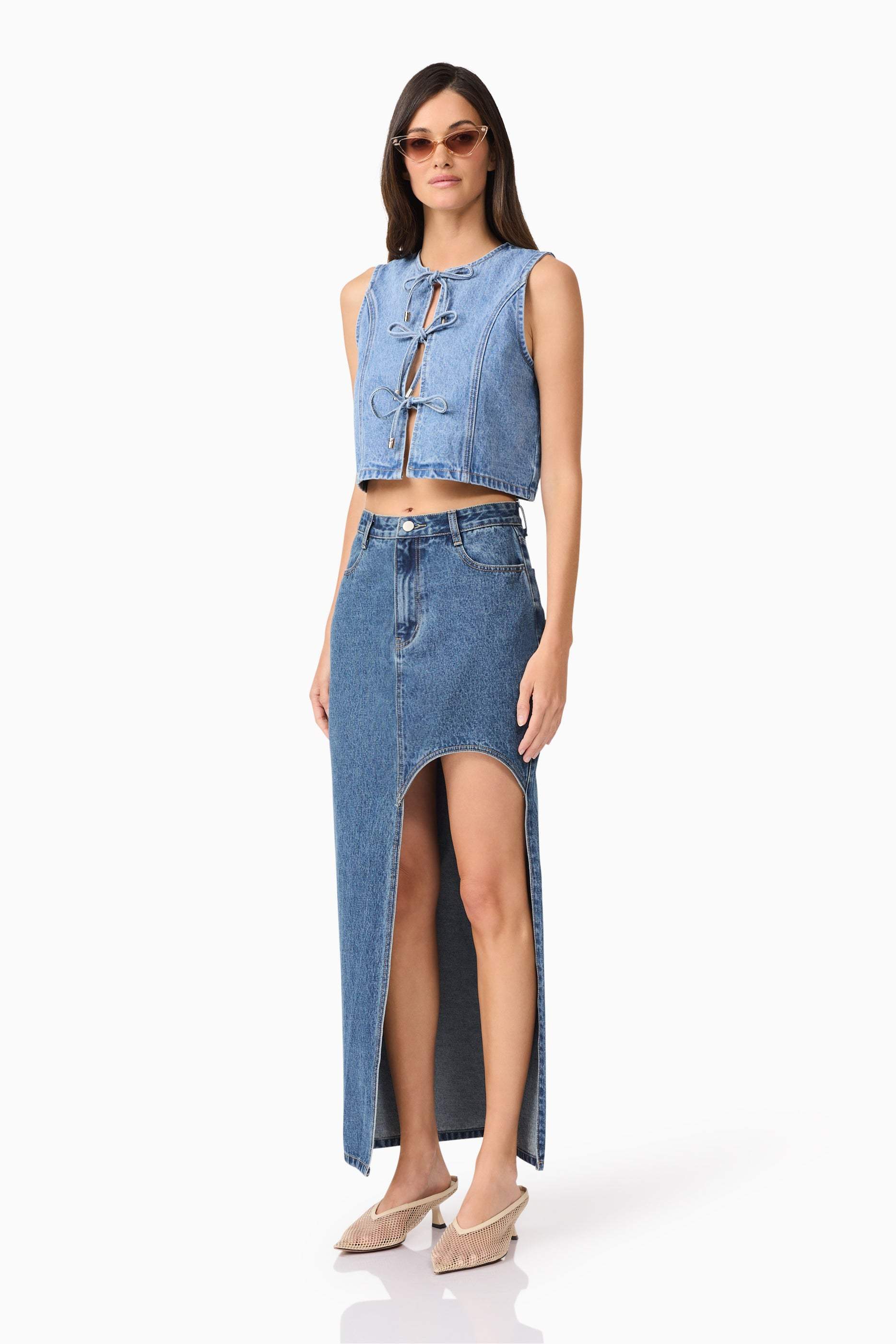 CURAAE Adalynn Denim Vest