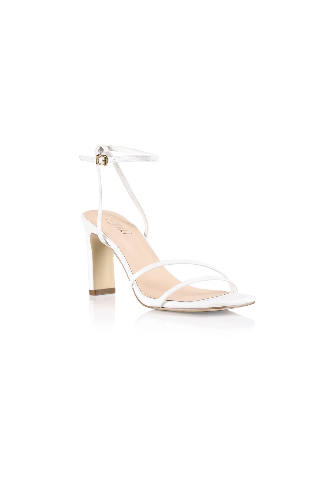 VERALi Kimmy Slim Strappy Heels White Smooth