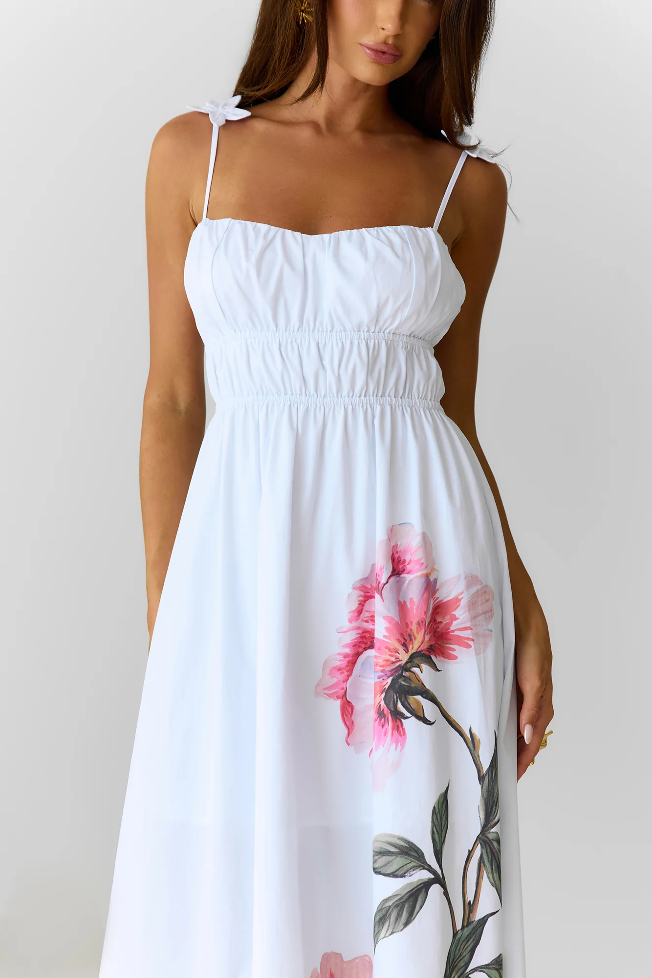 Embrace The Blooms Maxi Dress White - luluinthesky