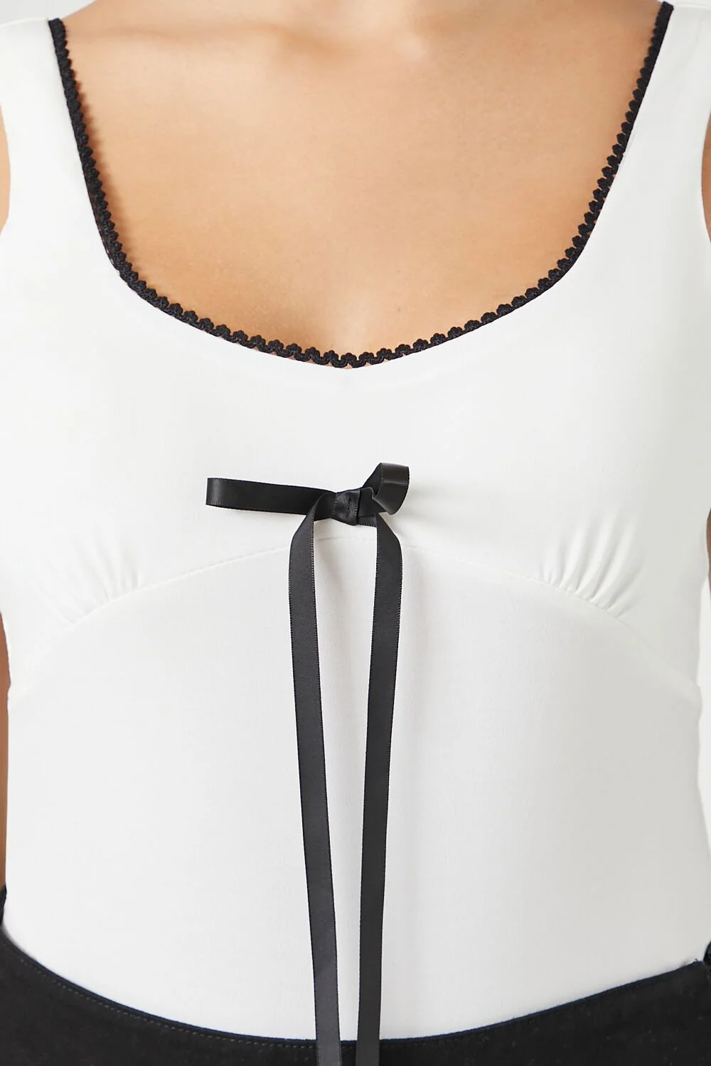 Bow Ricrac-Trim Bodysuit