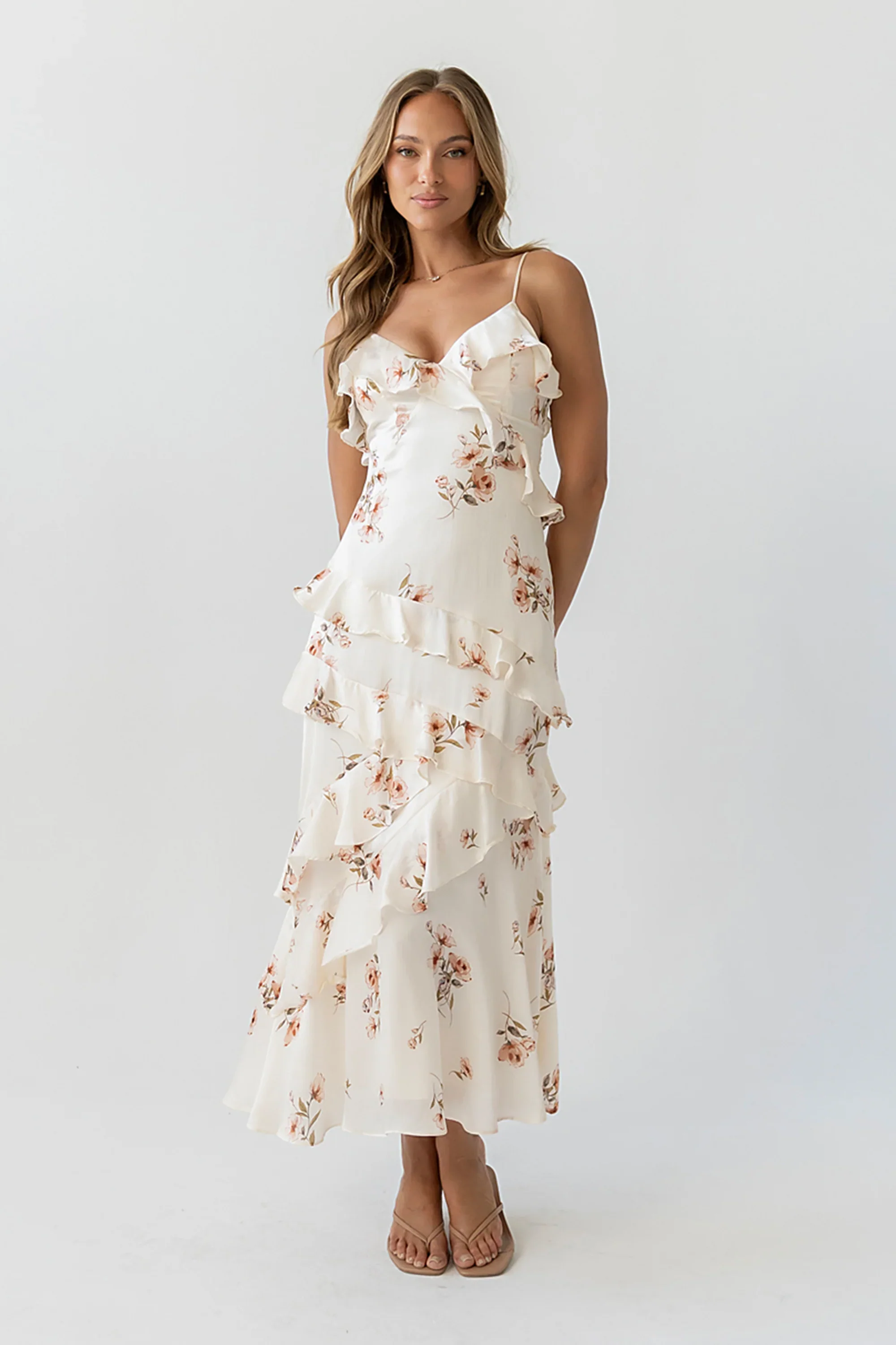 Kyler Ruffle Floral Maxi Dress