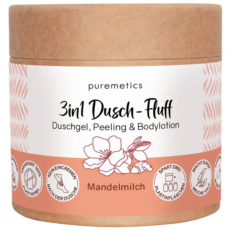 puremetics Peeling i maseczki Mleczko migdałowe Shower Fluff