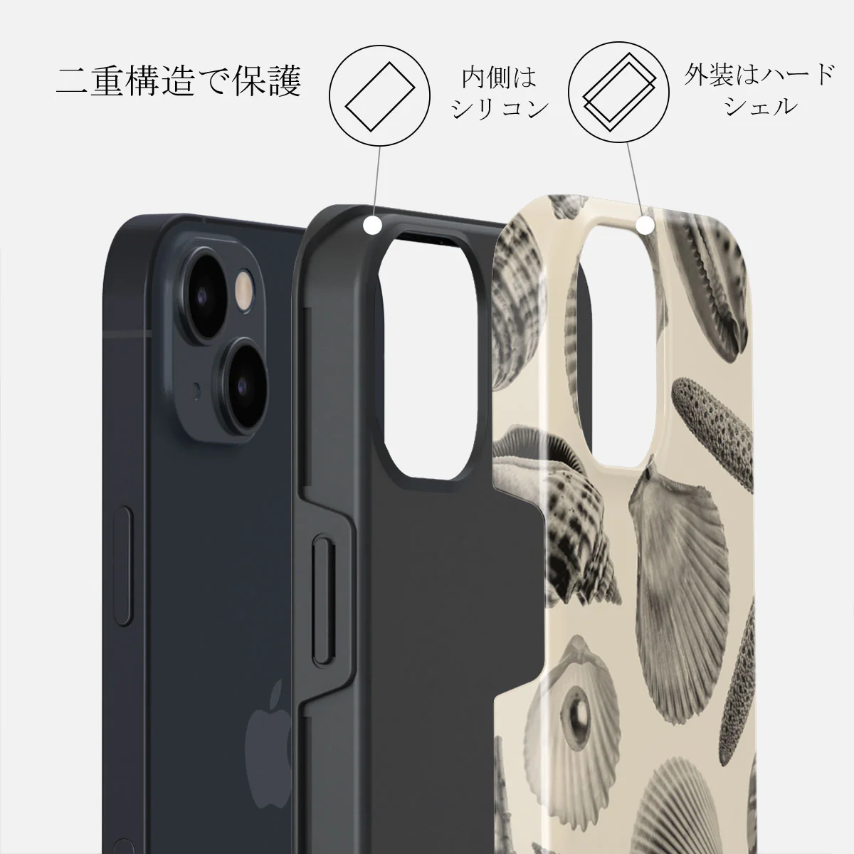 Shell Mosaic - iPhone 13 Mini ケース